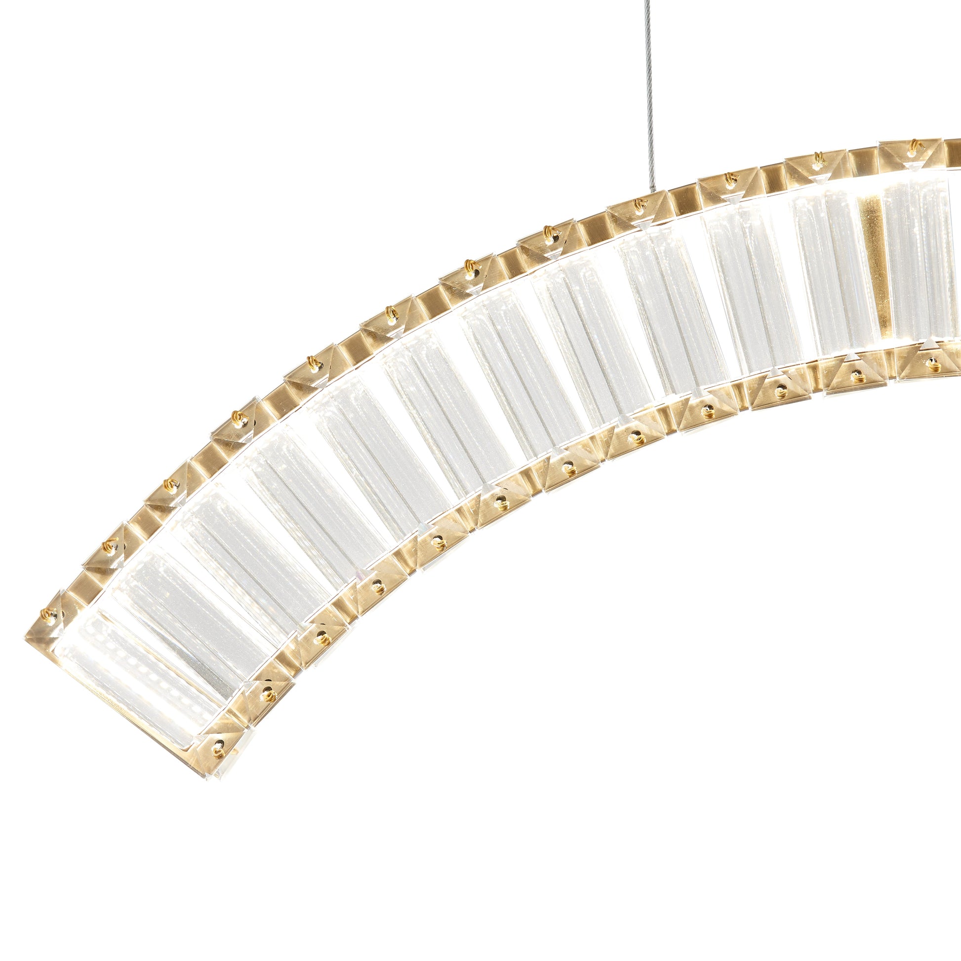 Sanford Triple Chandelier // Brushed Gold - Disselt Designs