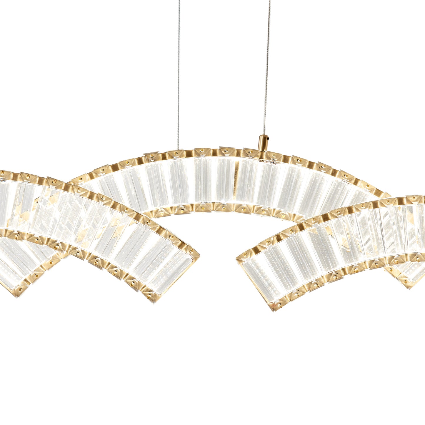 Sanford Triple Chandelier // Brushed Gold - Disselt Designs