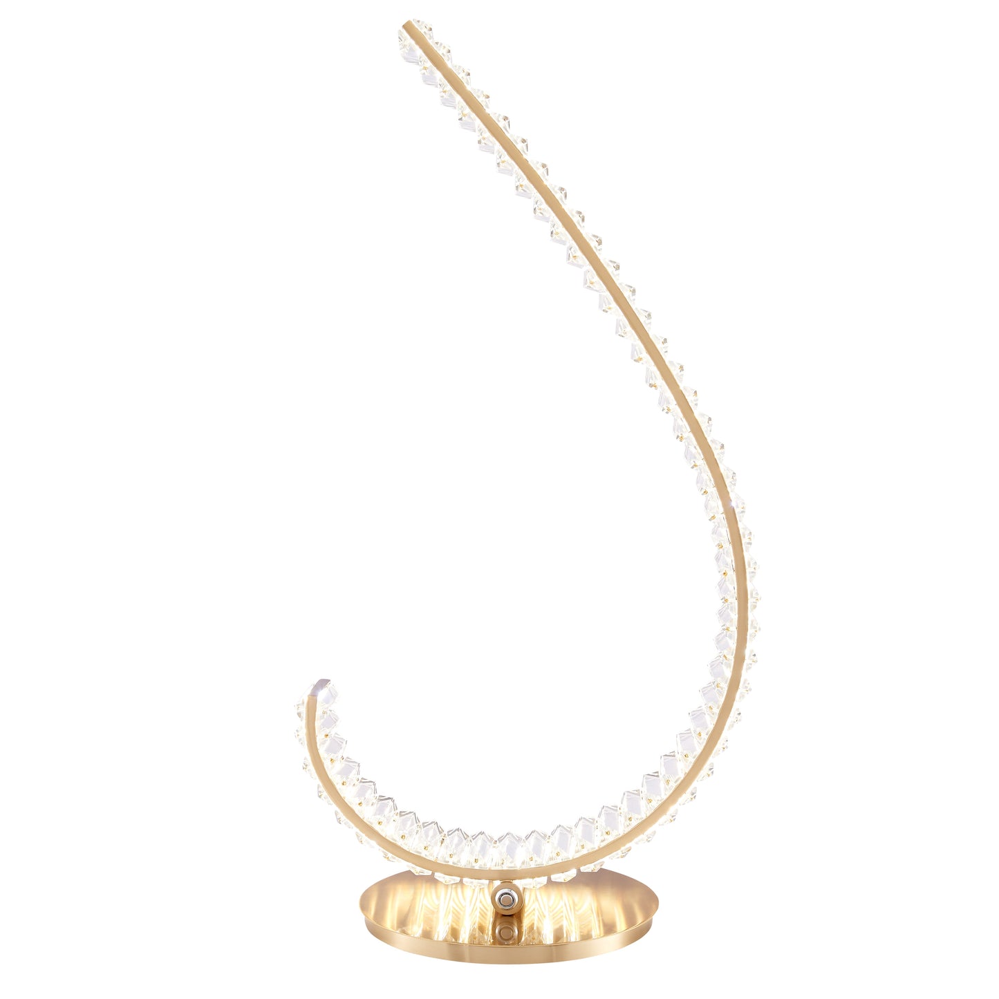 Grace Crystal 16W Table Lamp // Touch & Dimmable (L Gold) - Disselt Designs