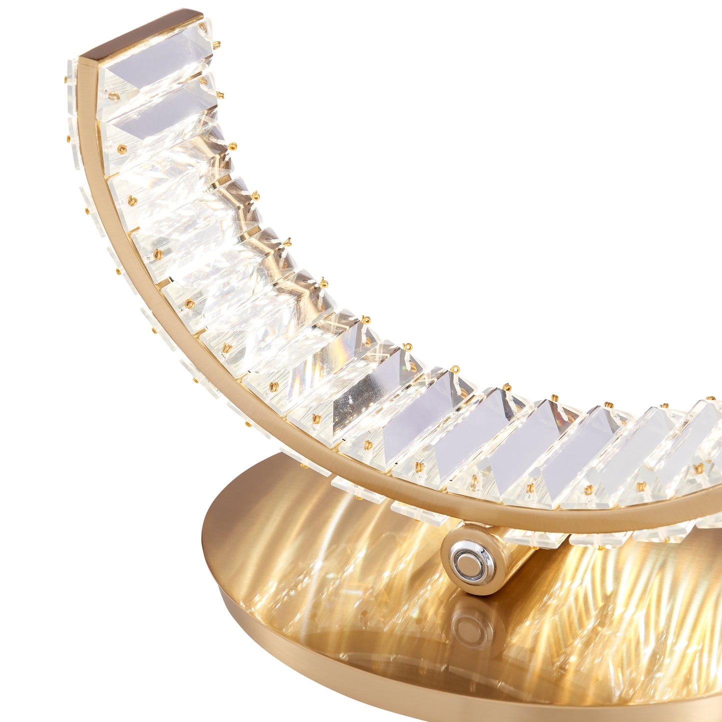 Grace Crystal 16W Table Lamp // Touch & Dimmable (L Gold) - Disselt Designs
