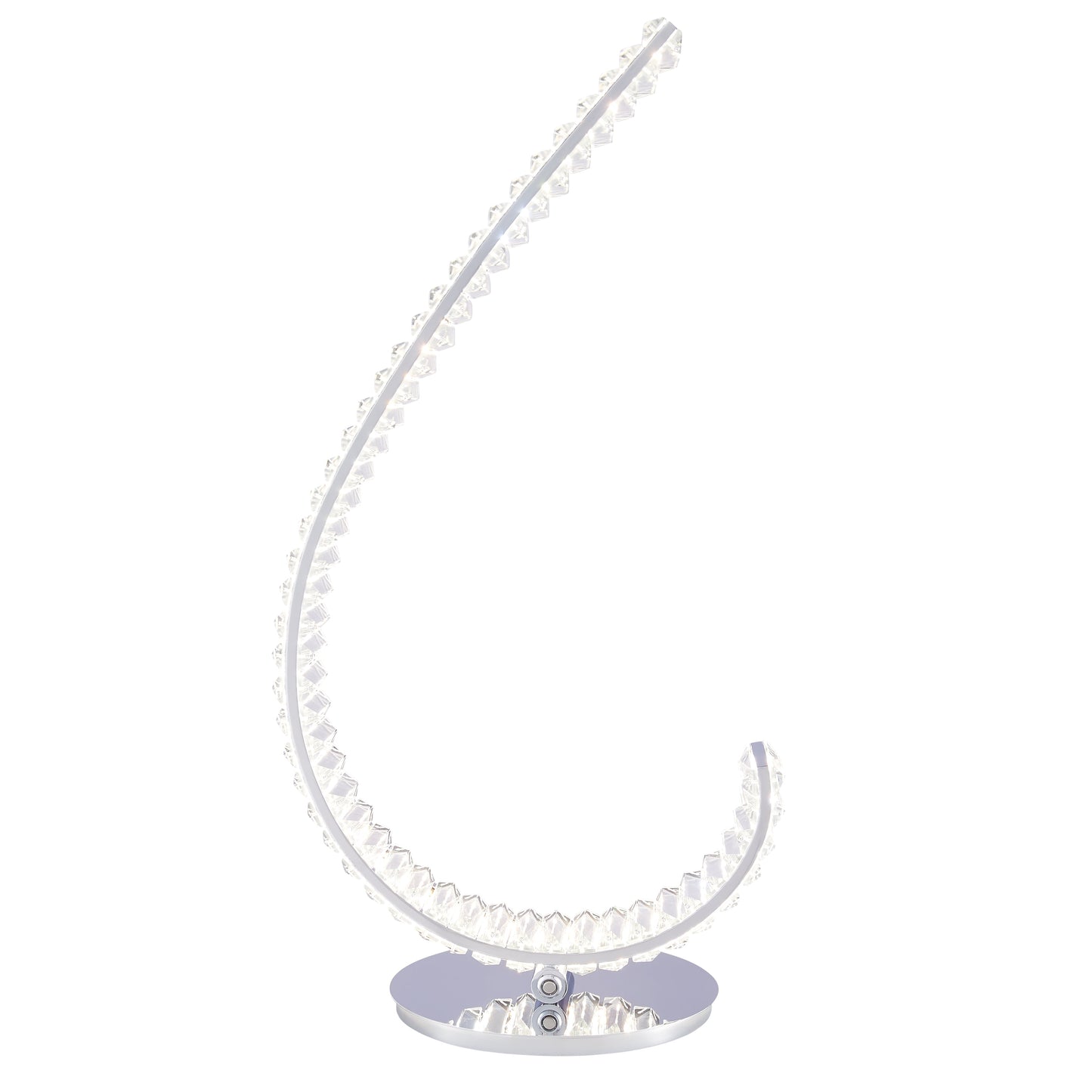 Grace Crystal 16W Table Lamp // Touch & Dimmable (R Chrome) - Disselt Designs