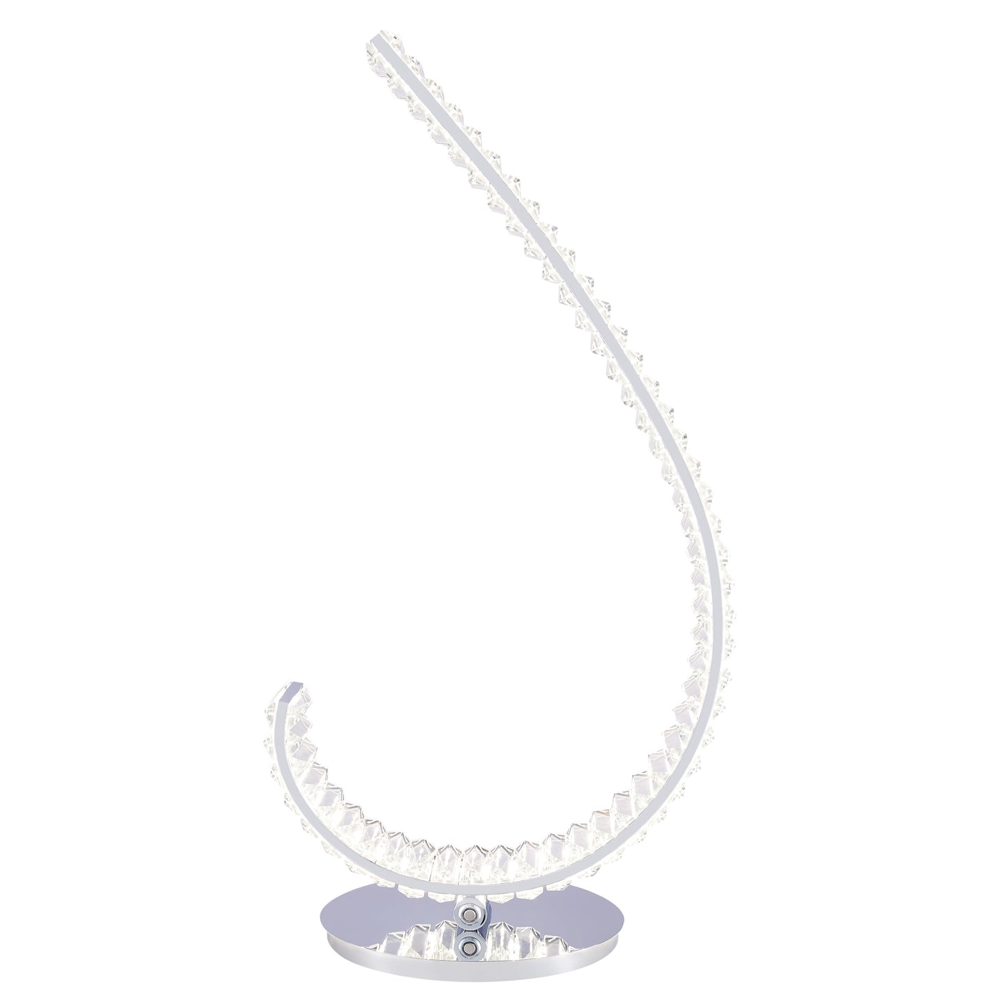Grace Crystal 16W Table Lamp // Touch & Dimmable (L Chrome) - Disselt Designs