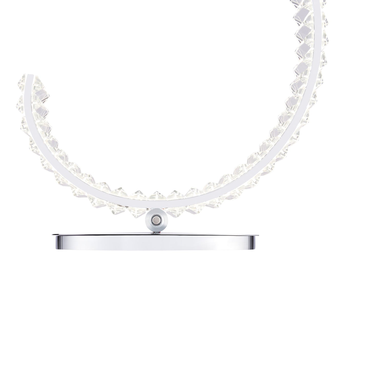 Grace Crystal 16W Table Lamp // Touch & Dimmable (L Chrome) - Disselt Designs