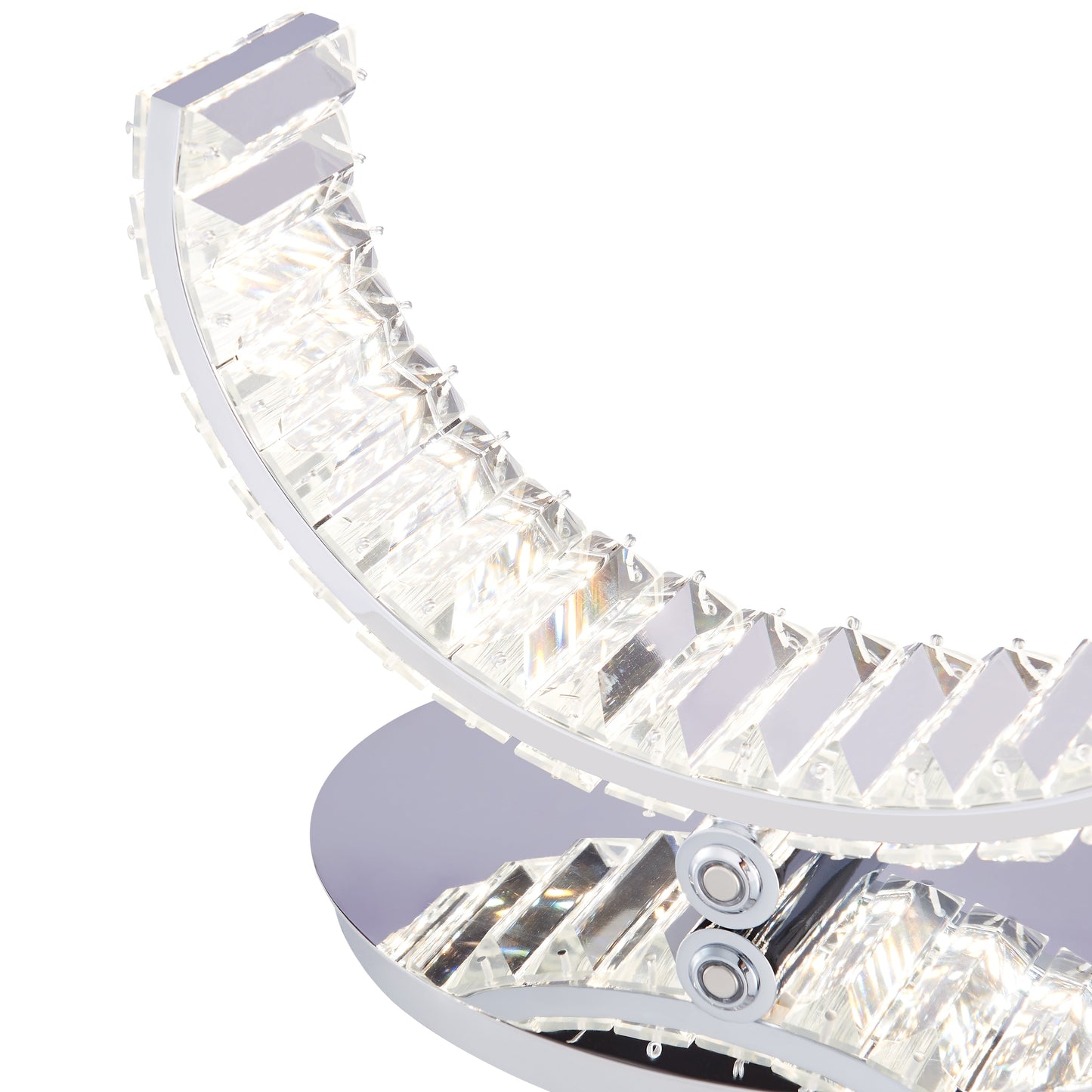 Grace Crystal 16W Table Lamp // Touch & Dimmable (L Chrome) - Disselt Designs