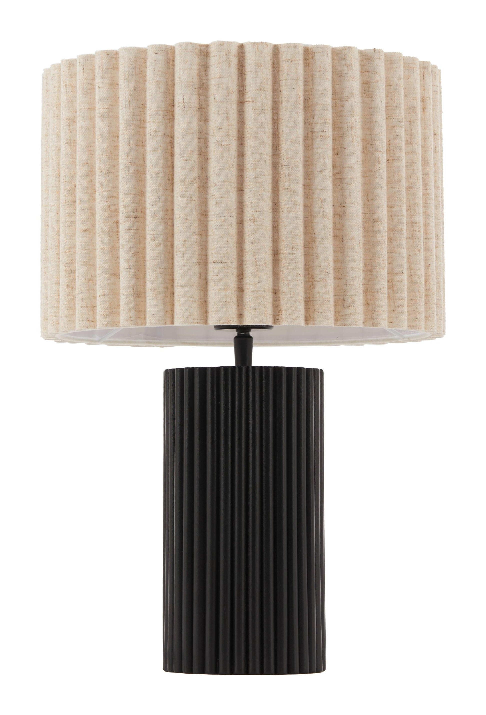 Aurora Table Lamp Beige & Black - Disselt Designs