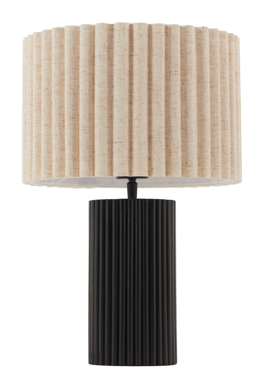 Aurora Table Lamp Beige & Black - Disselt Designs