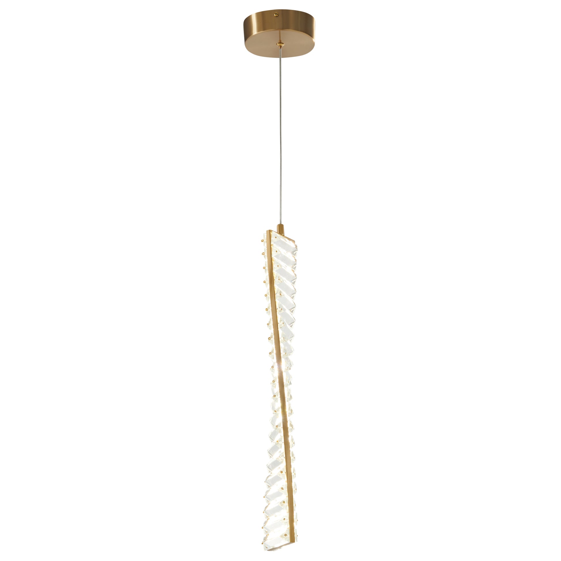 Efell LED Pendant // Brushed Gold - Disselt Designs