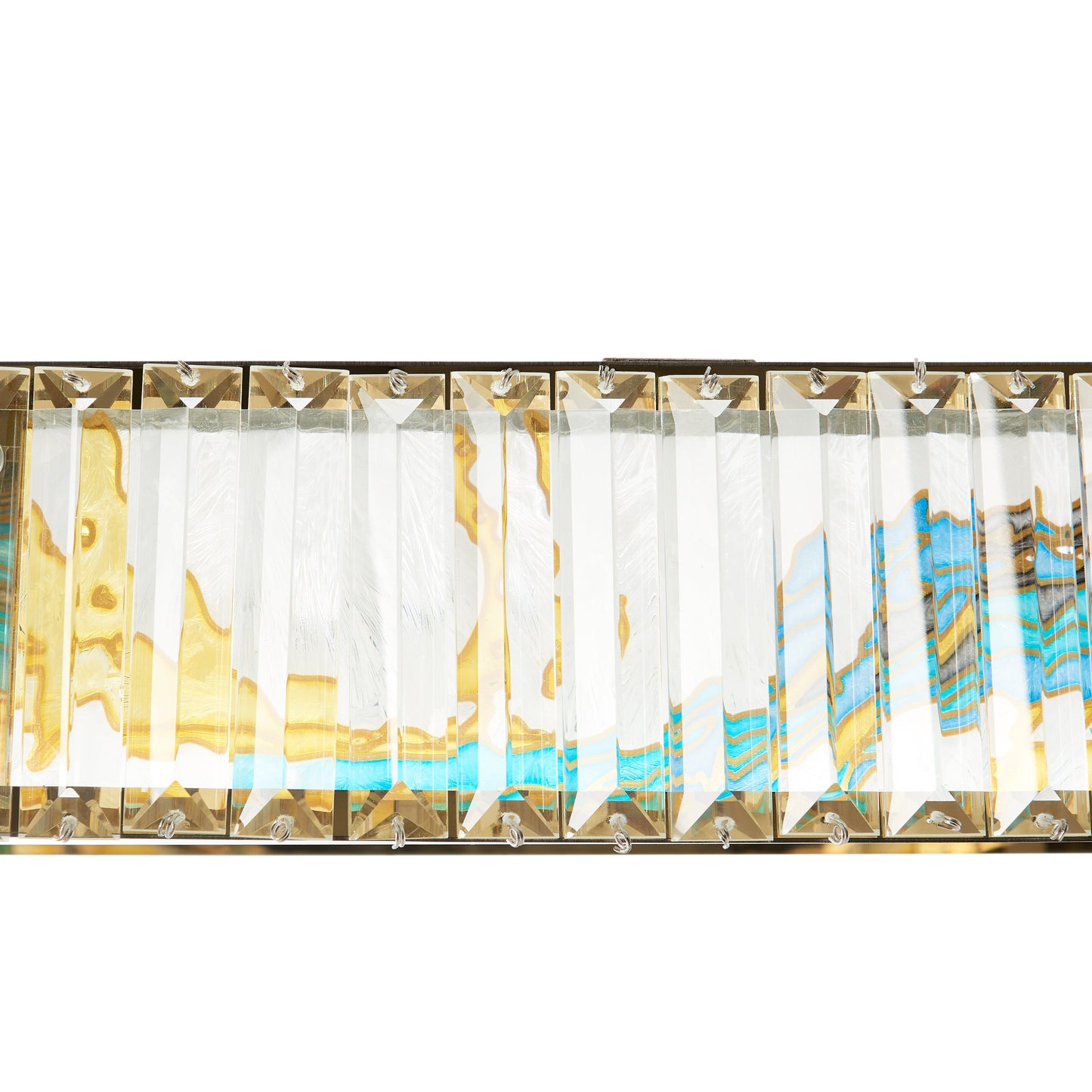 Boeseman's Colorful Chandelier // 1 Tier, Squoval - Disselt Designs