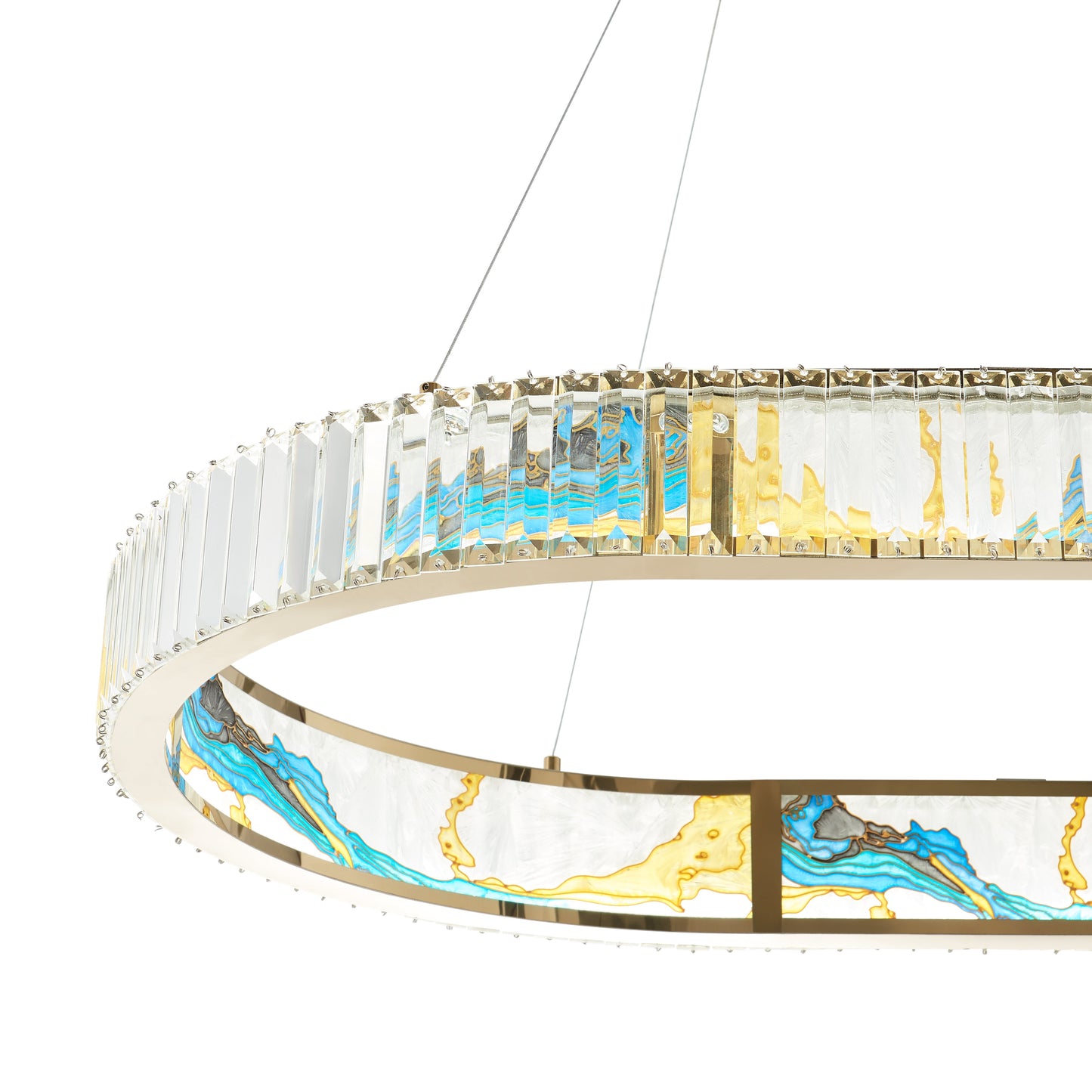 Boeseman's Colorful Chandelier // 1 Tier, Squoval - Disselt Designs