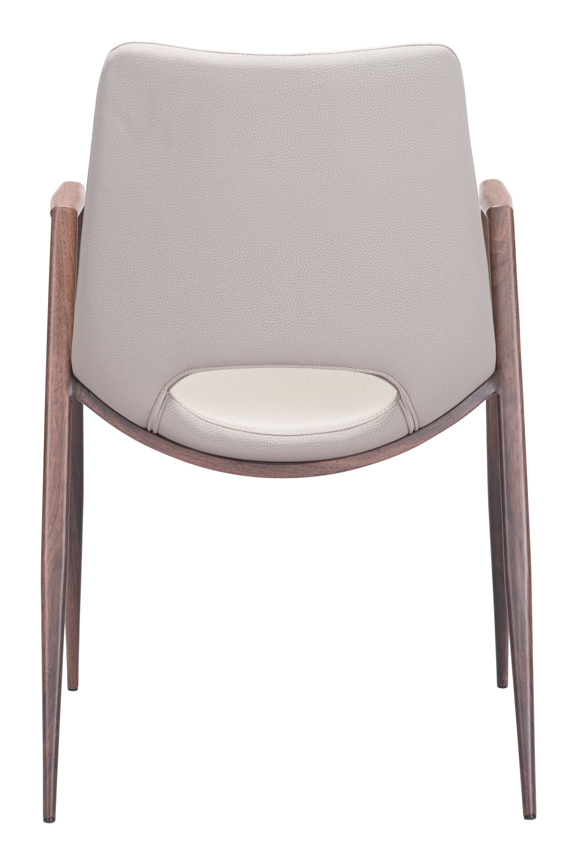 Desi Dining Chair (Set of 2) Beige & Walnut - Disselt Designs