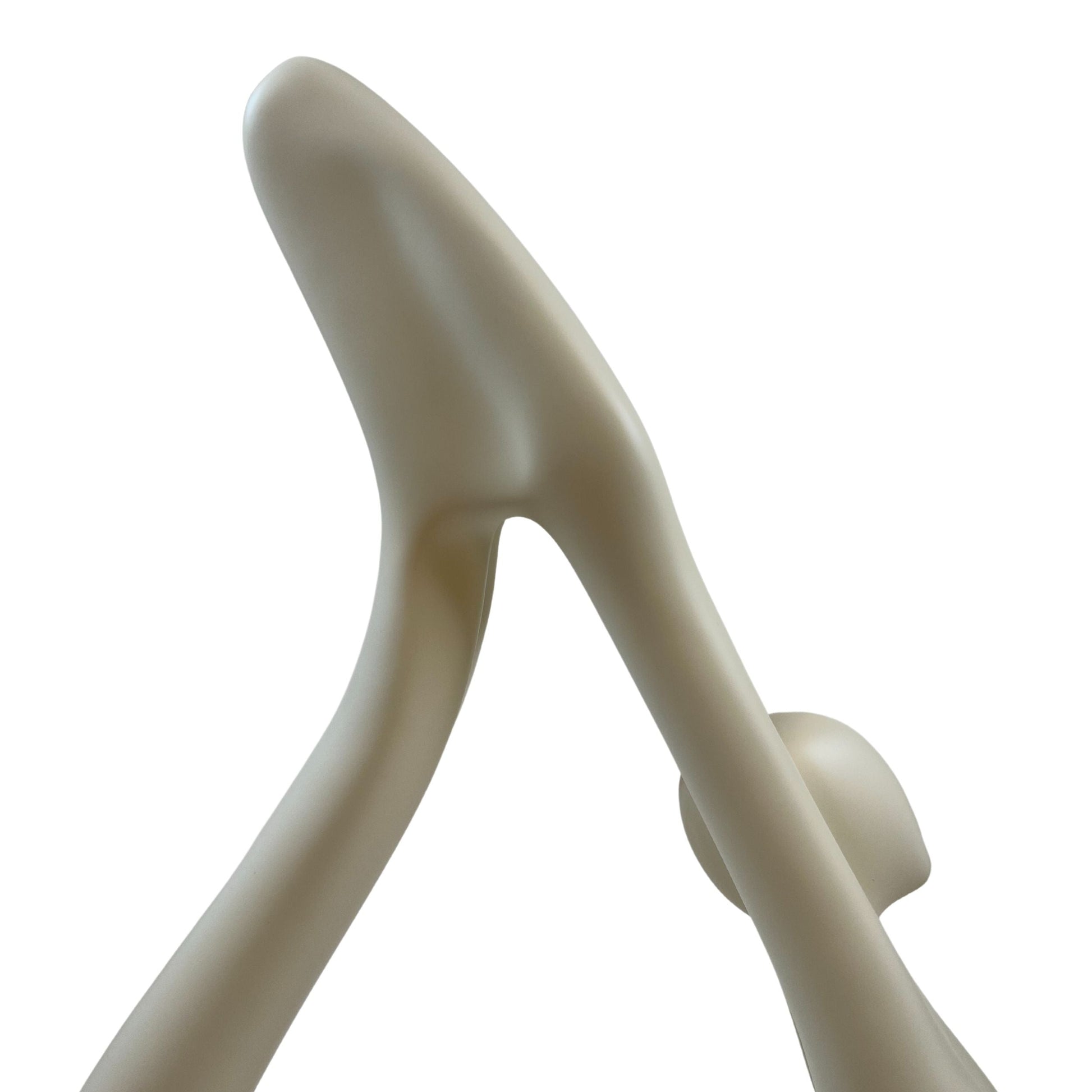 Yoga White Sculpture - Gray Base - Disselt Designs