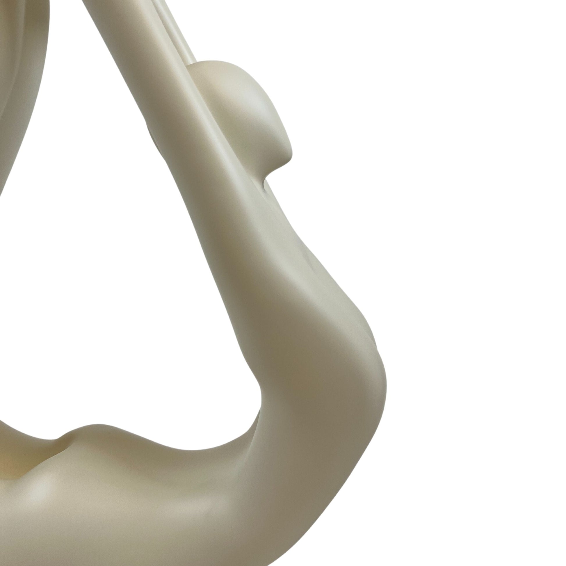 Yoga White Sculpture - Gray Base - Disselt Designs