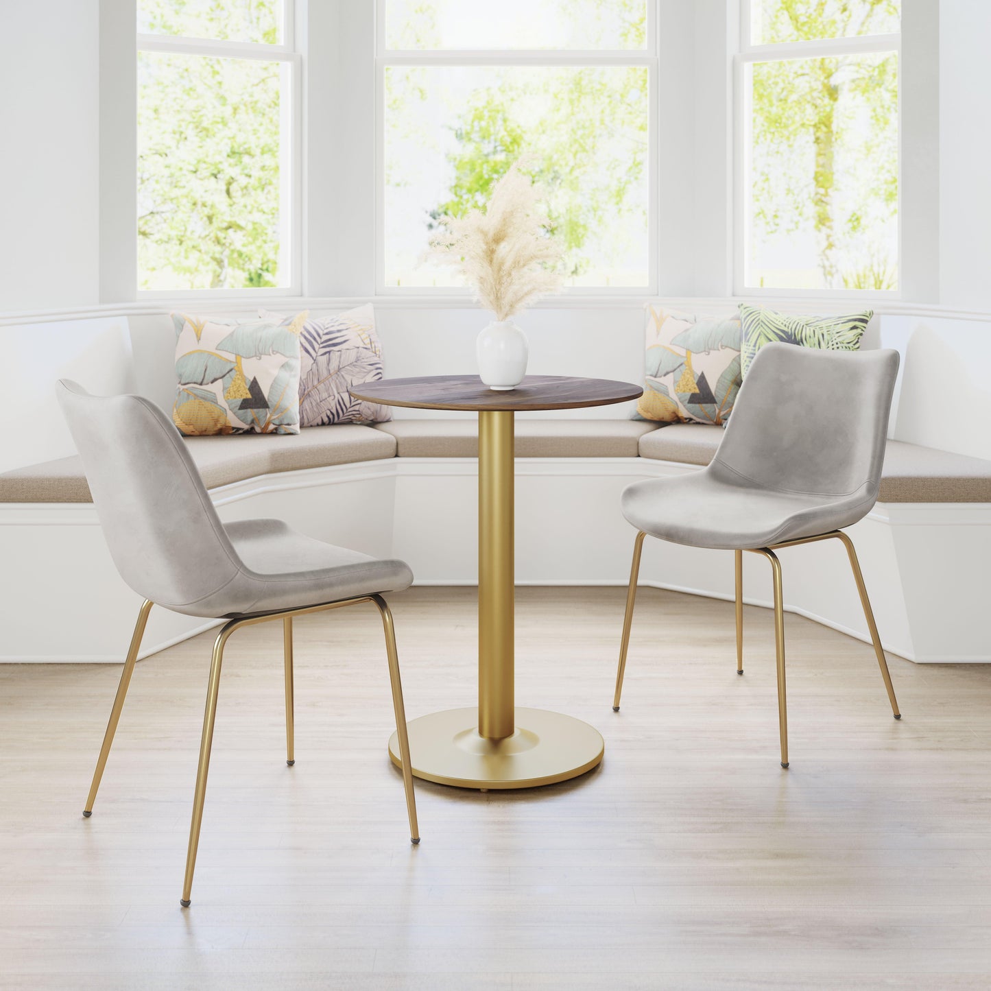 Alto Bistro Table Brown & Gold - Disselt Designs