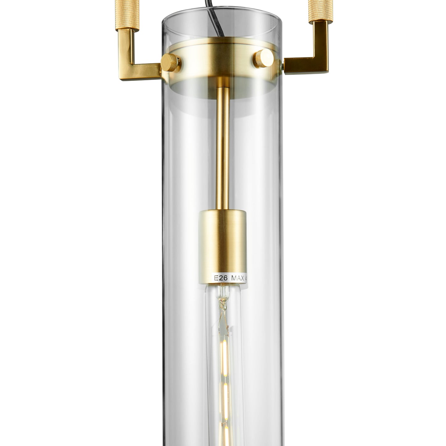 Zeus 1 LED Light Pendant // Crystal & Gold - Disselt Designs