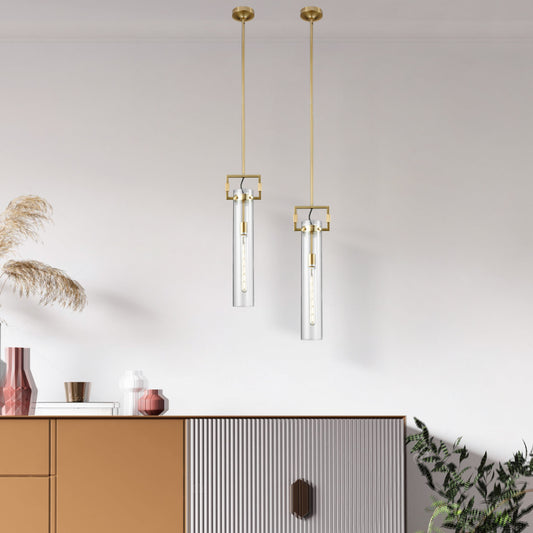 Zeus 1 LED Light Pendant // Crystal & Gold - Disselt Designs
