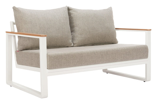 Welt Sofa Taupe & White - Disselt Designs