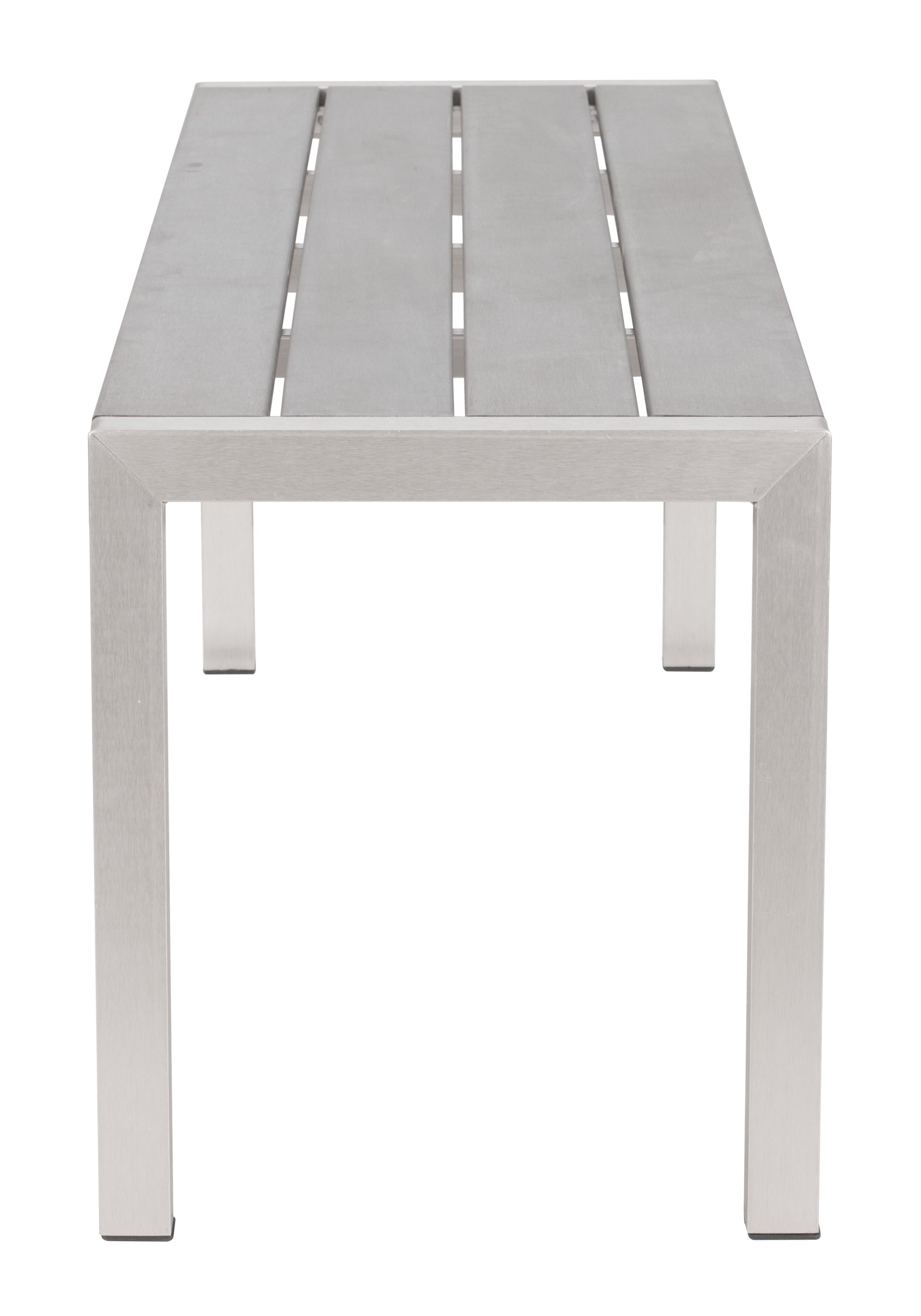 Metropolitan Double Bench Gray & Silver - Disselt Designs