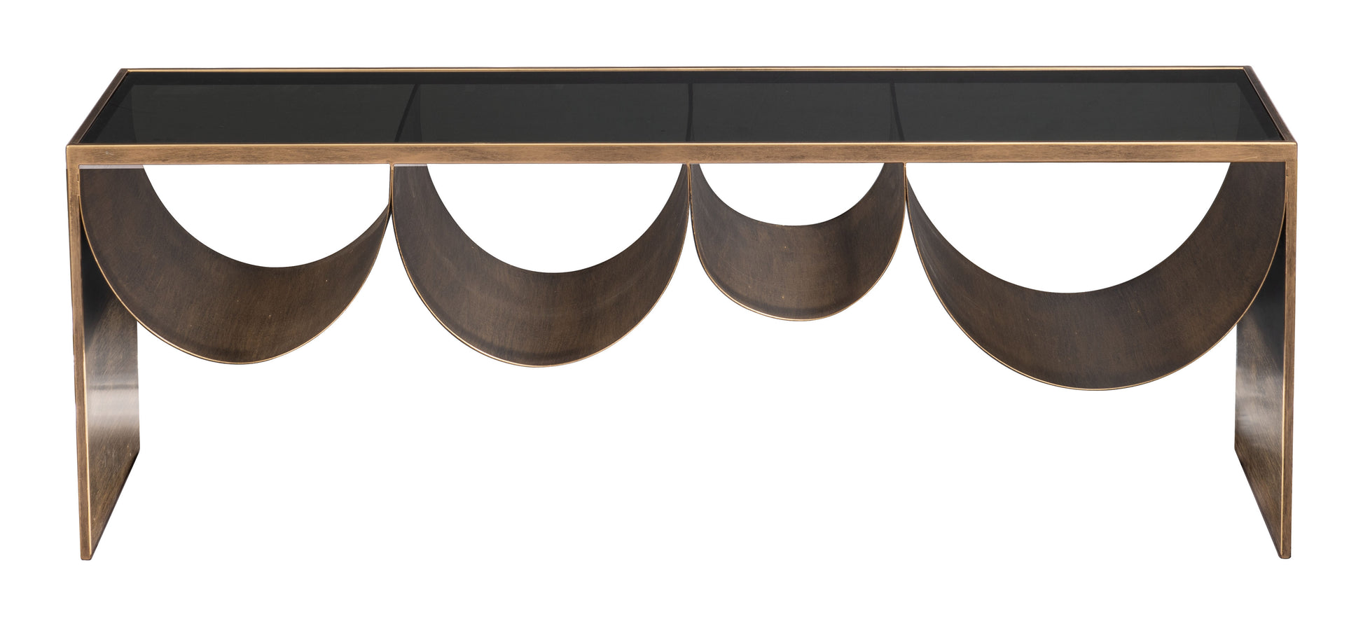 Reed Coffee Table Brass & Black - Disselt Designs
