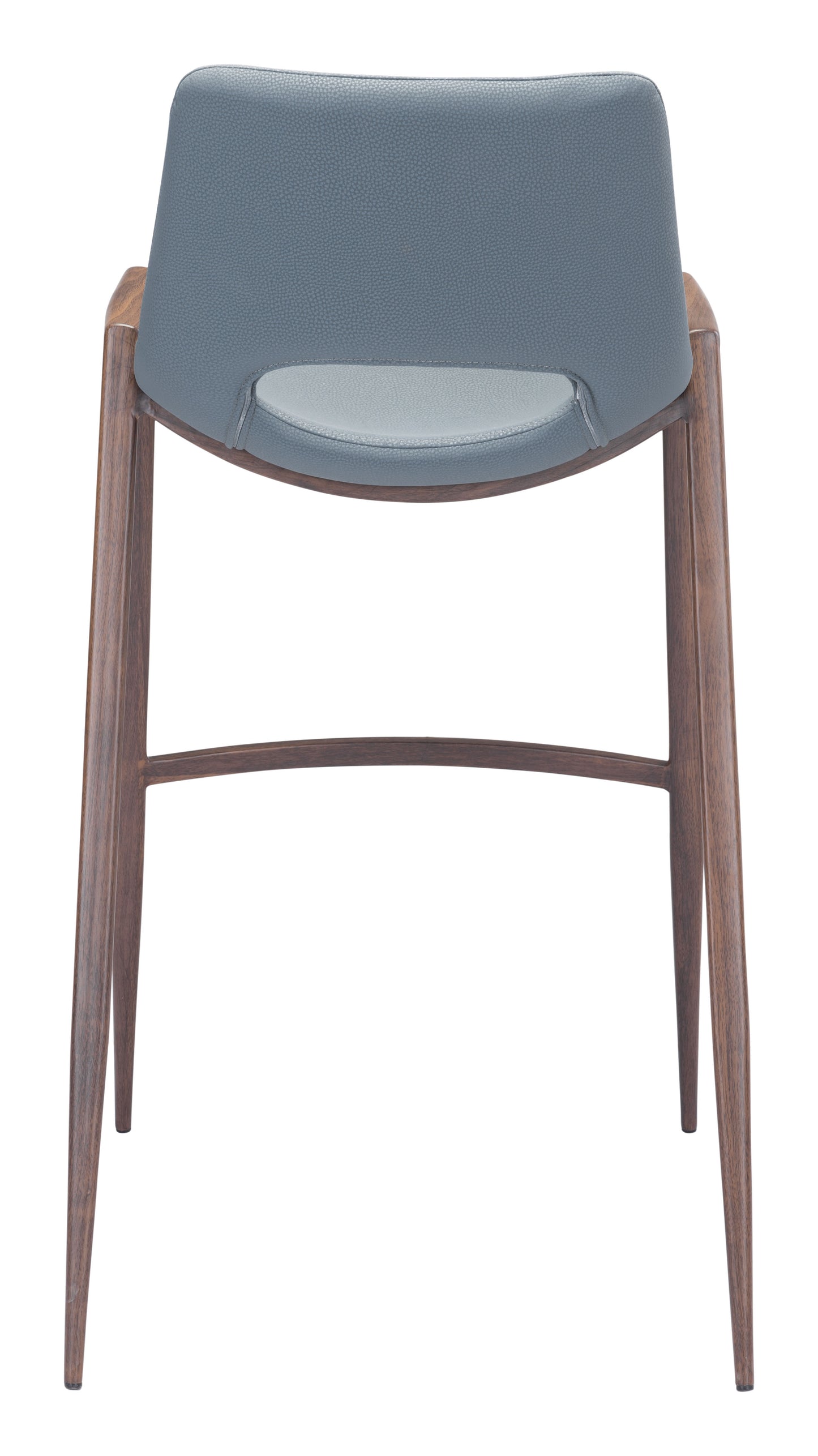 Desi Barstool (Set of 2) Azure Gray & Walnut - Disselt Designs