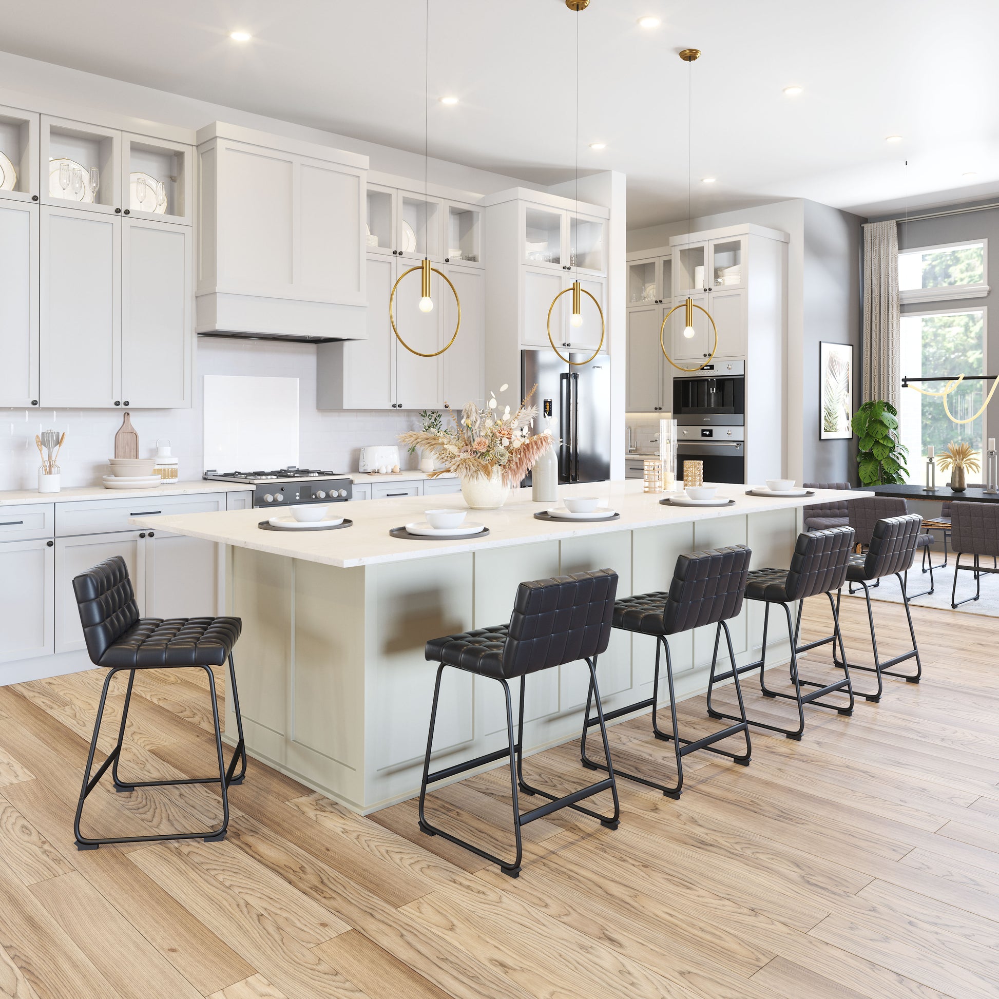 Pago Counter Stool (Set of 2) Black - Disselt Designs