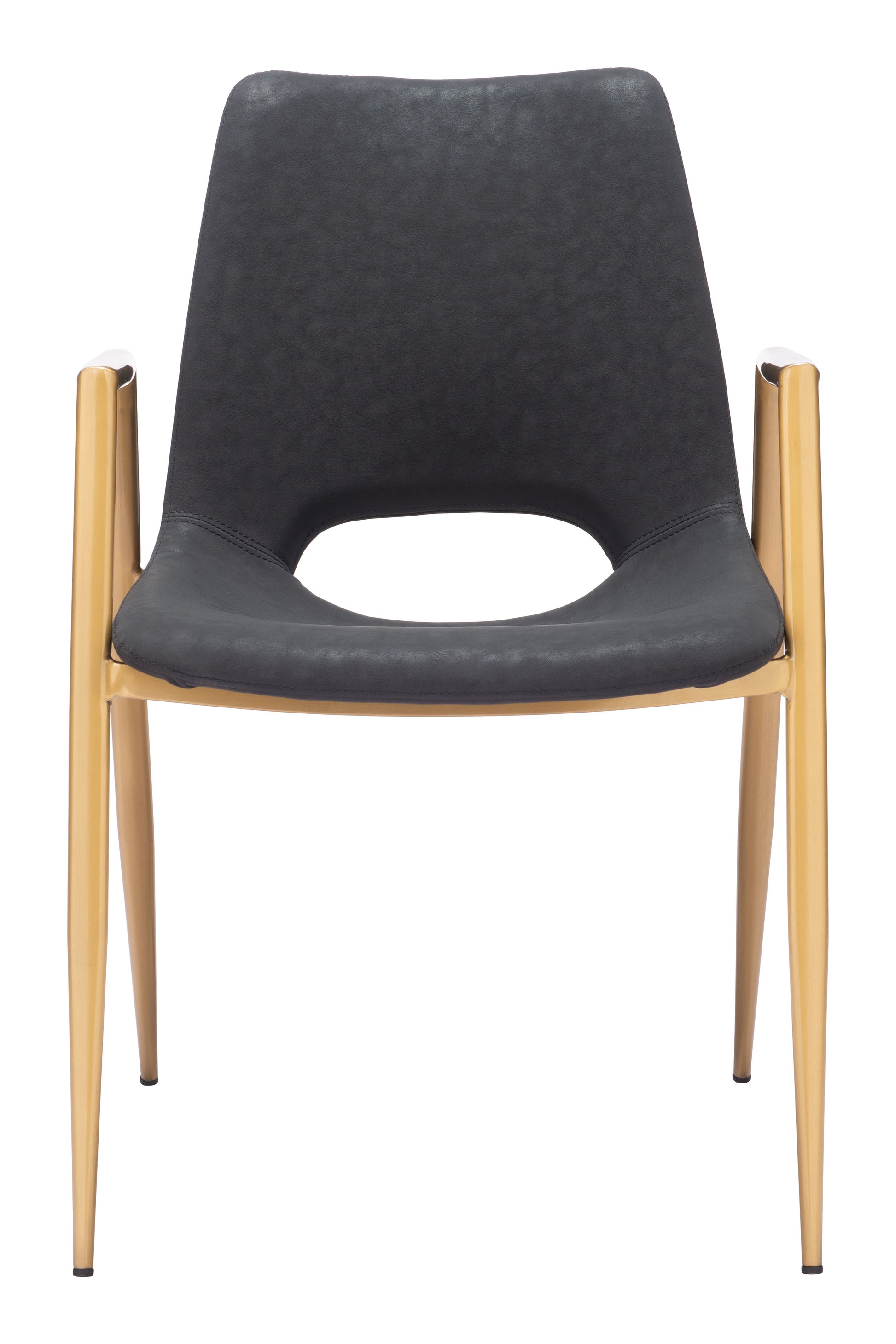 Desi Dining Chair (Set of 2) Black & Gold - Disselt Designs