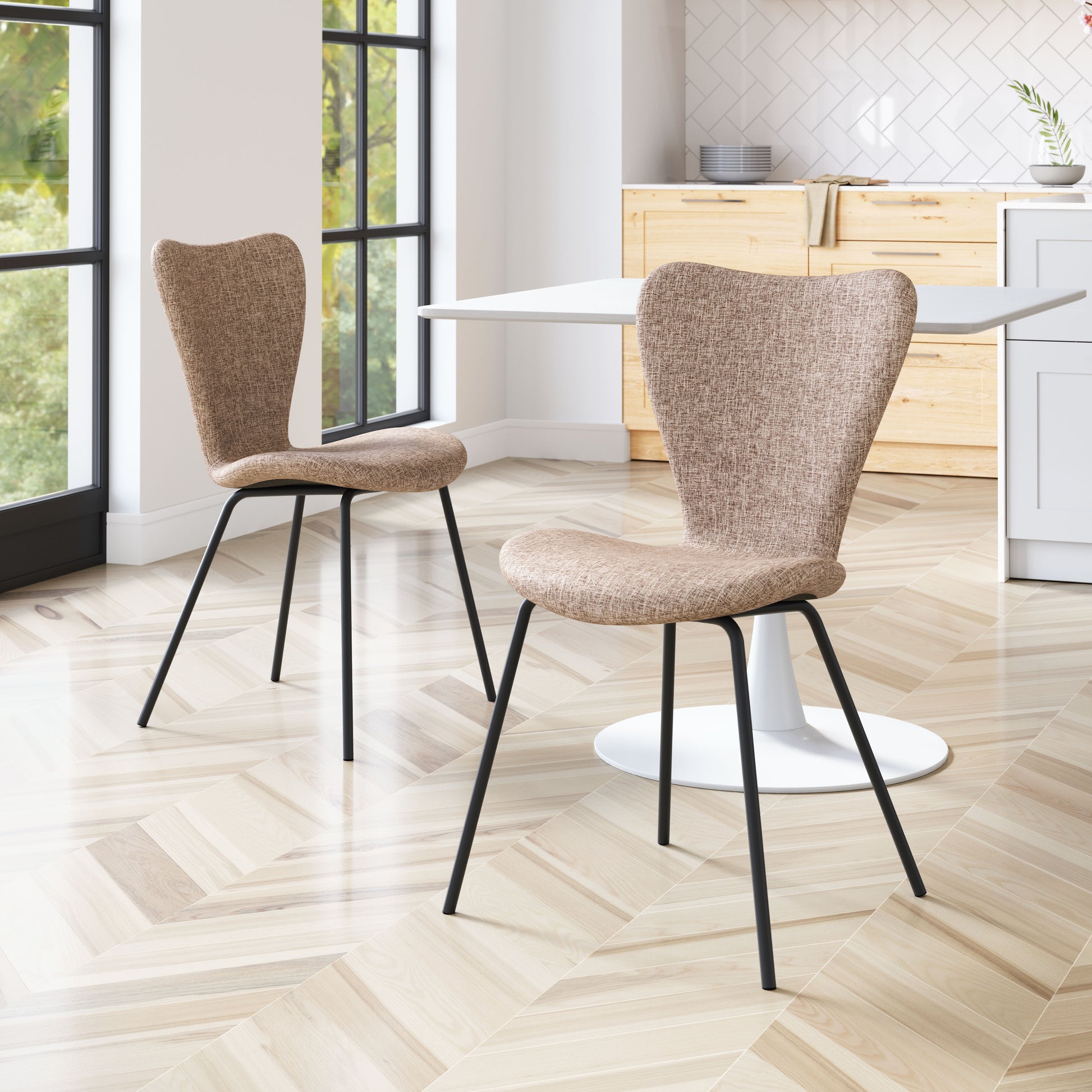 Tollo Dining Chair (Set of 2) Brown - Disselt Designs