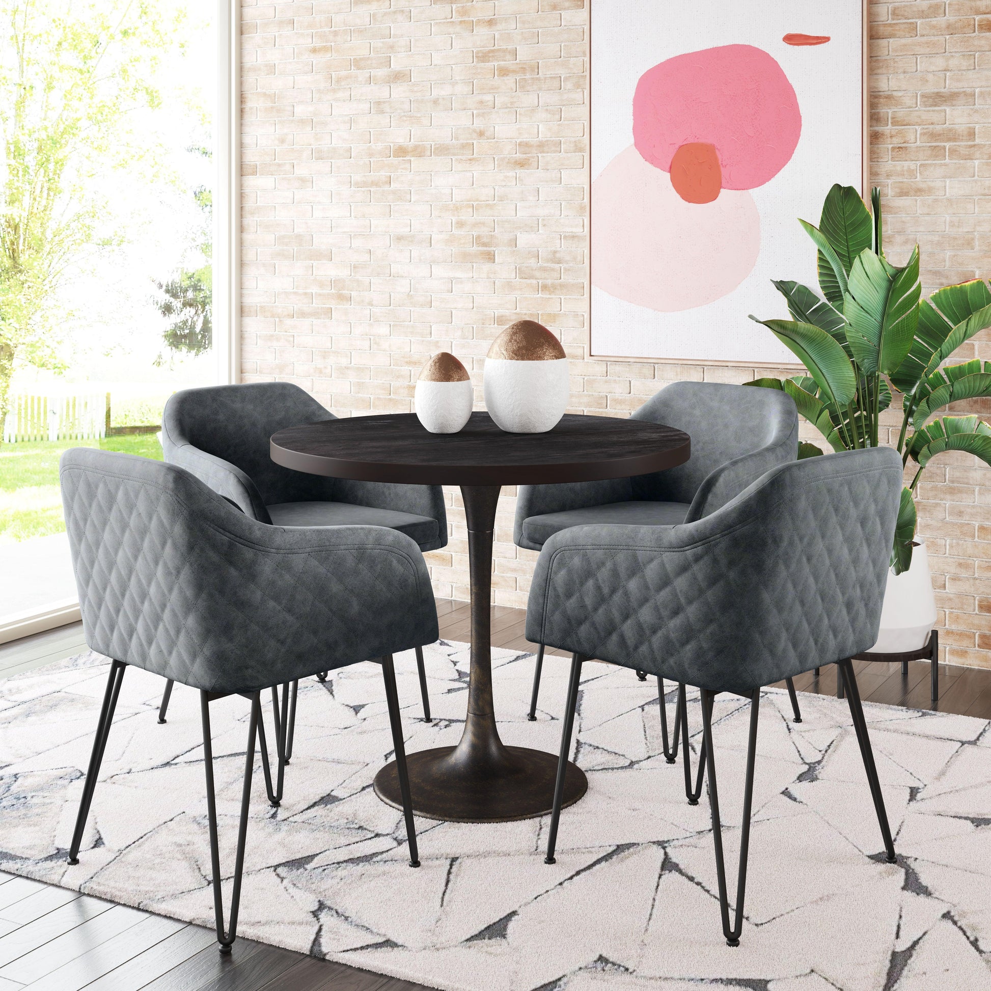 Braxton Dining Chair (Set of 2) Vintage Gray - Disselt Designs