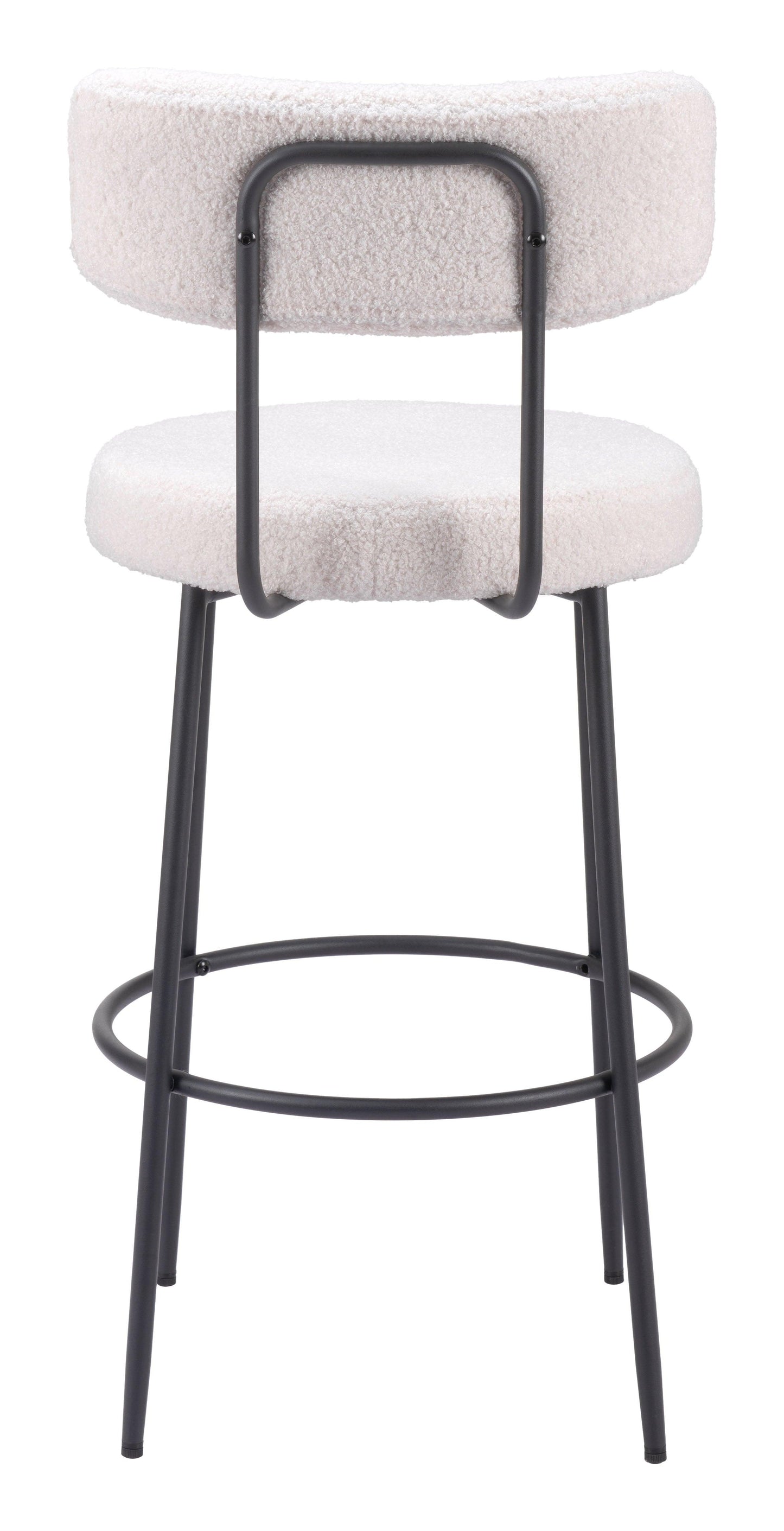 Blanca Barstool (Set of 2) Ivory - Disselt Designs