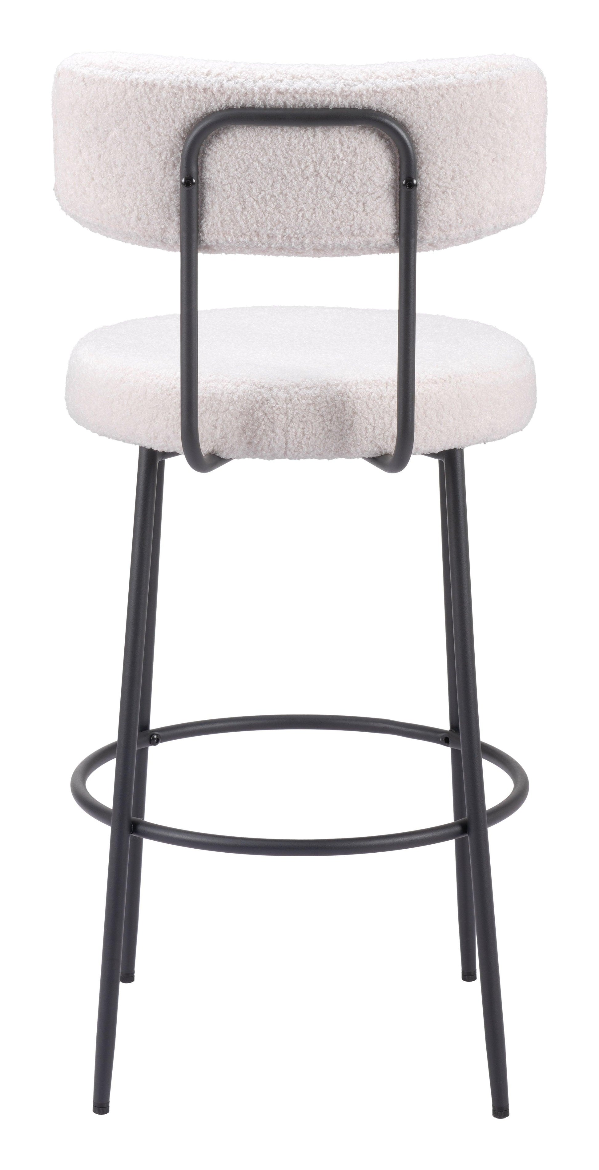 Blanca Barstool (Set of 2) Ivory - Disselt Designs