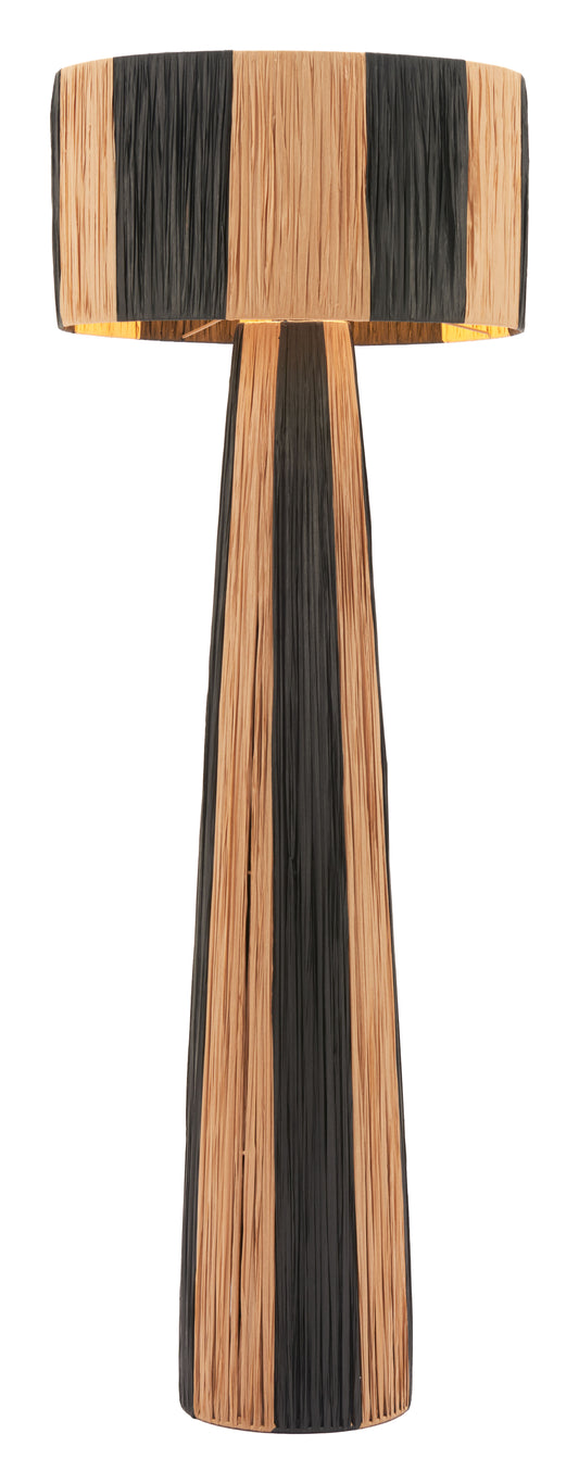 Gala Floor Lamp Black & Natural - Disselt Designs