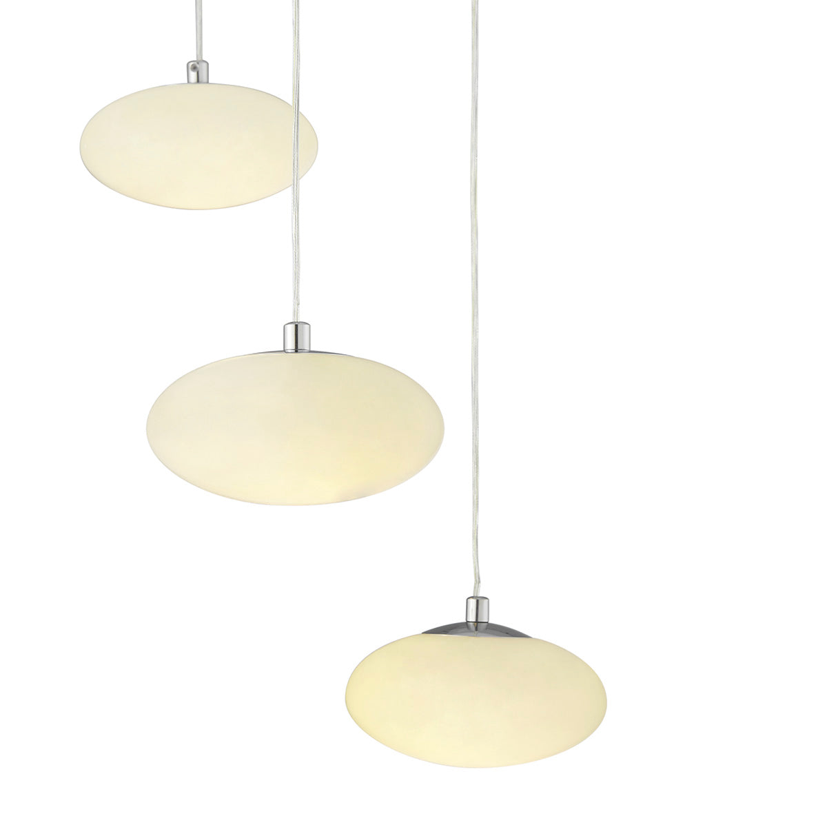 Spanish Alabaster Round Chandelier // Chrome - Disselt Designs