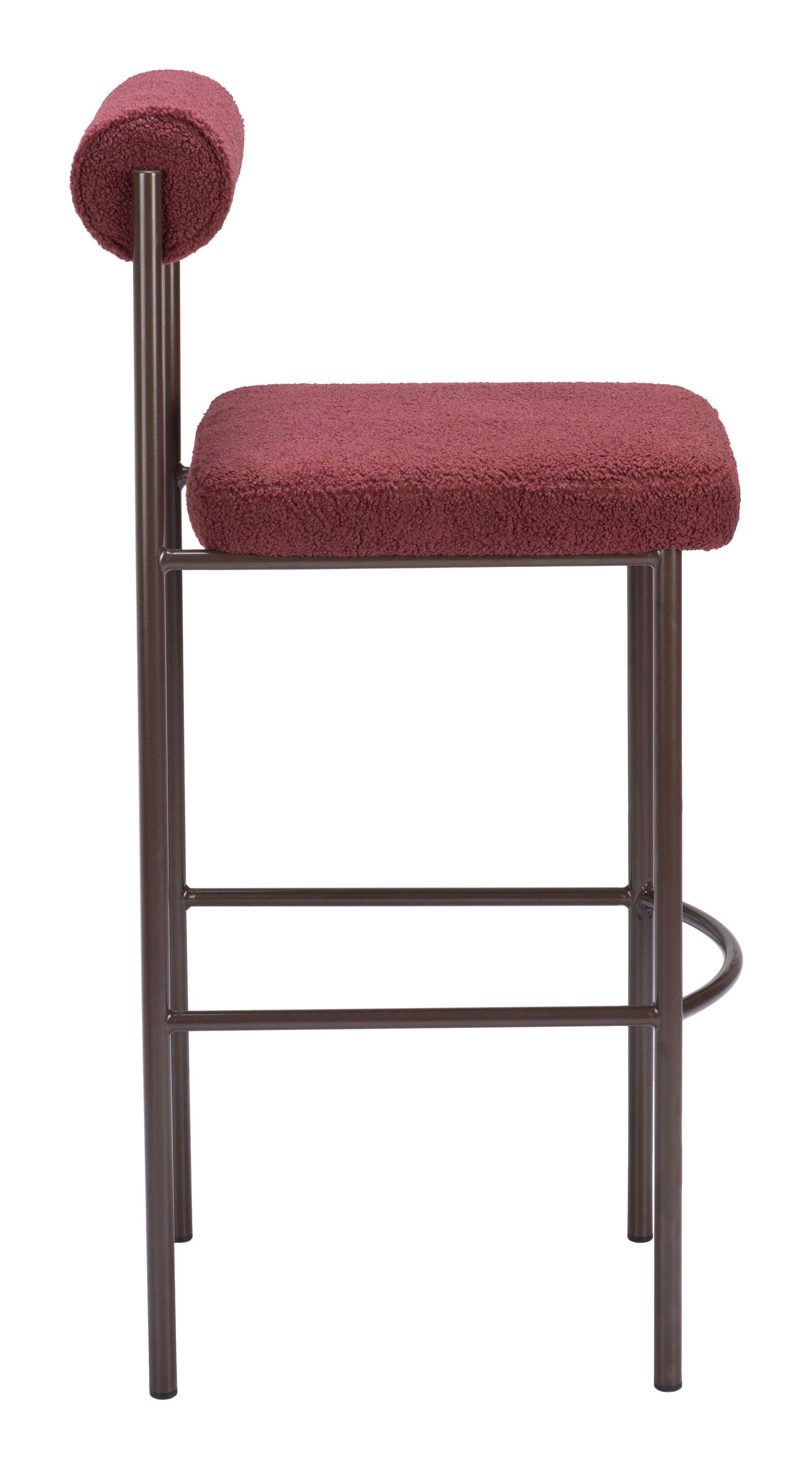 Livorno Barstool (Set of 2) Red & Bronze - Disselt Designs