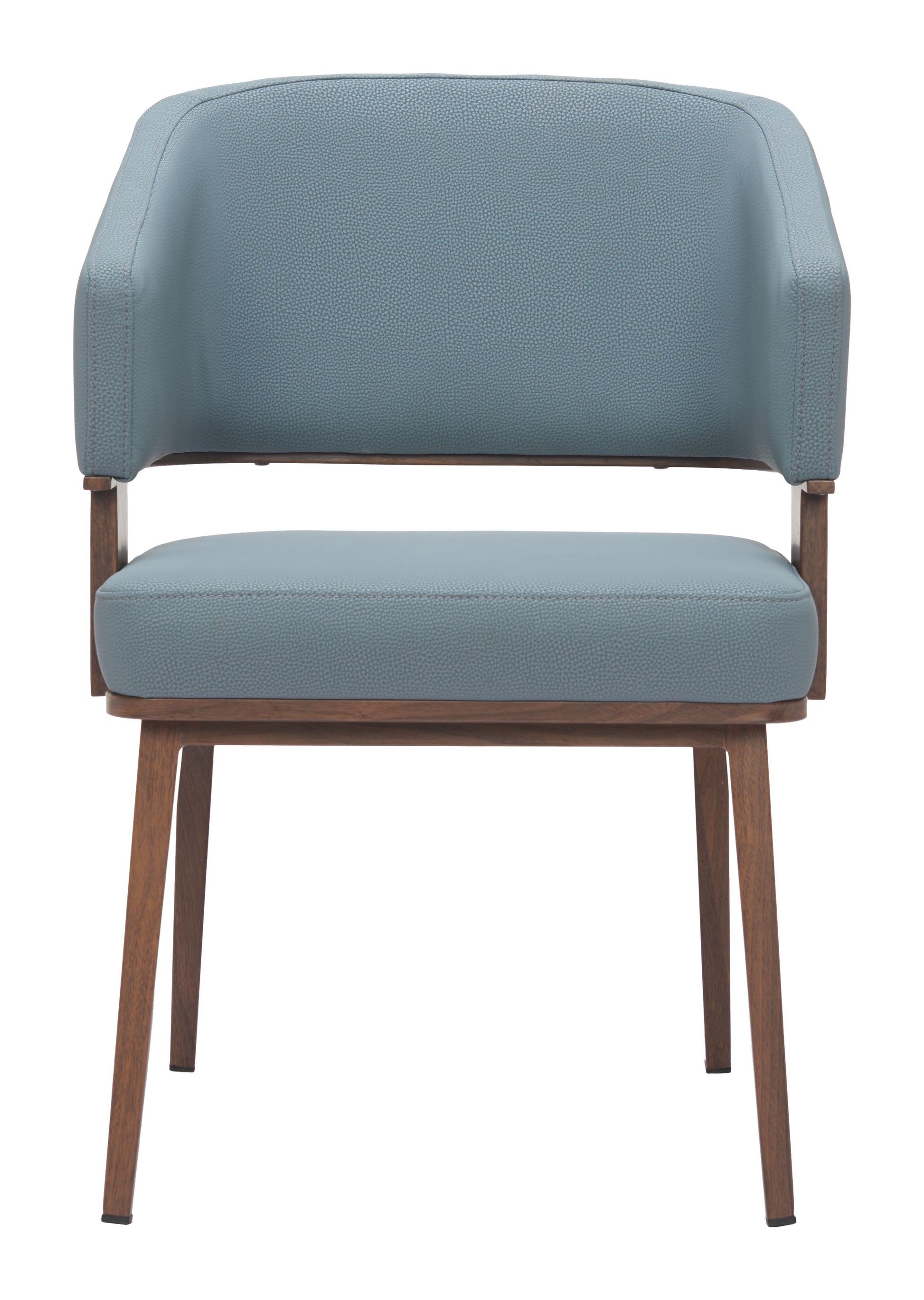 Poise Dining Chair Azure Gray & Walnut - Disselt Designs