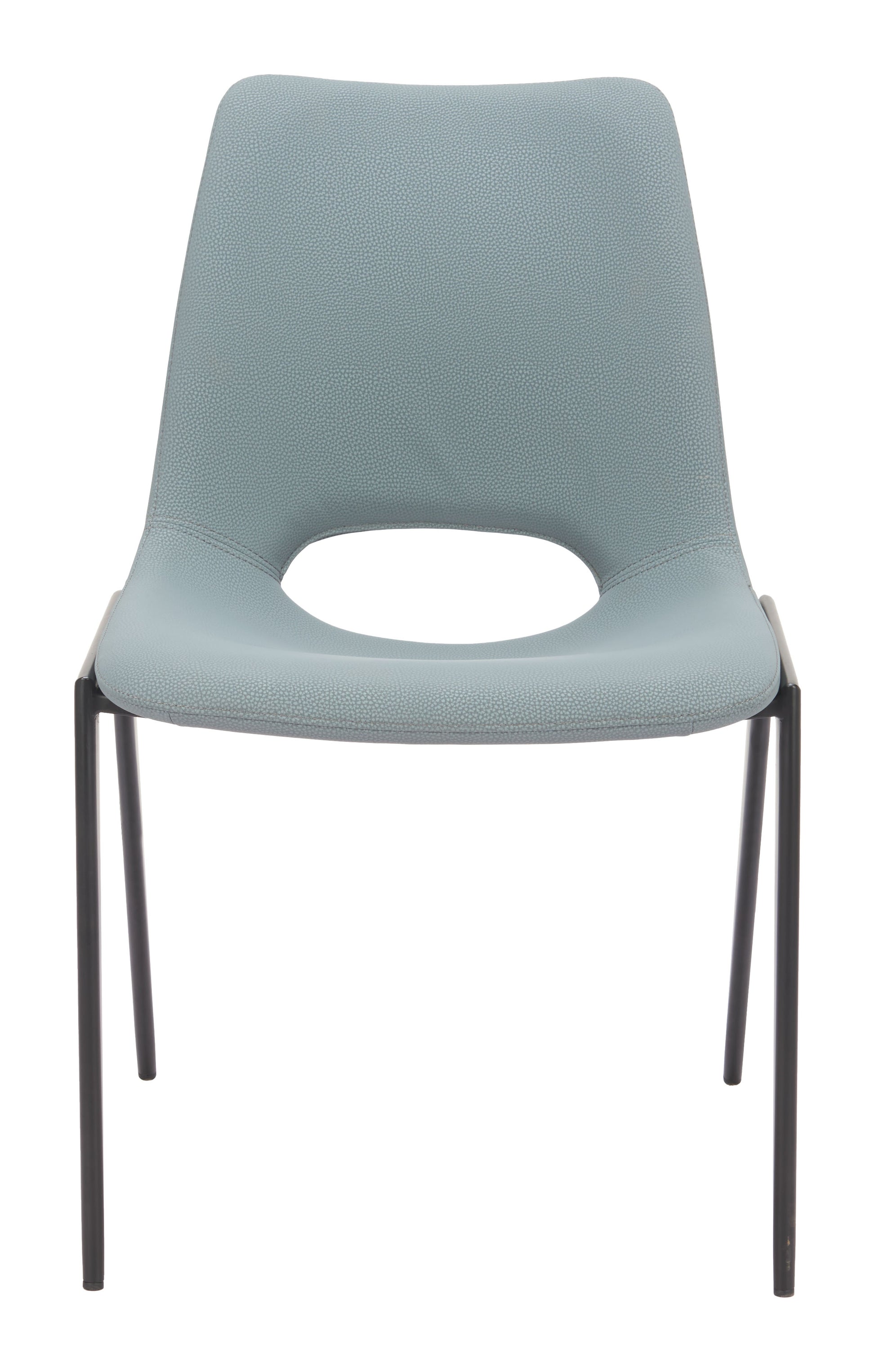Desi Armless Dining Chair (Set of 2) Azure Gray - Disselt Designs