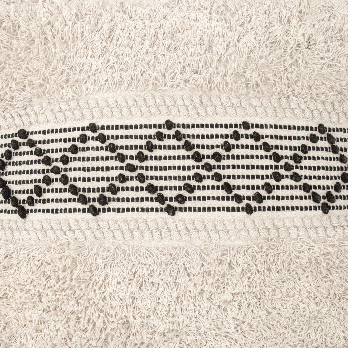 Pisco Ottoman Beige & Black - Disselt Designs