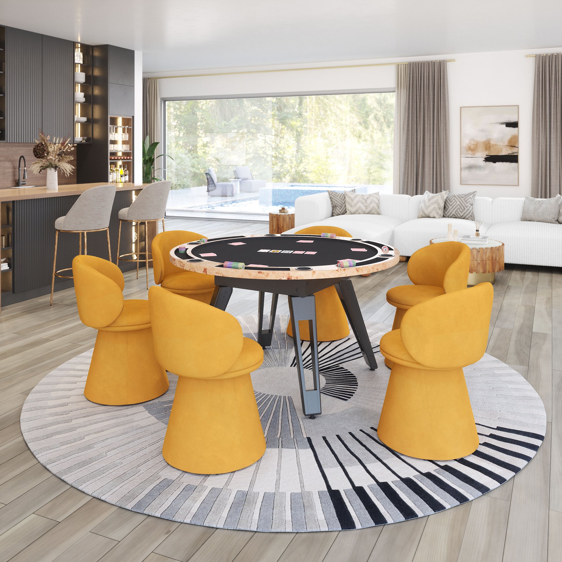 Oblic Swivel Dining Chair Orange - Disselt Designs