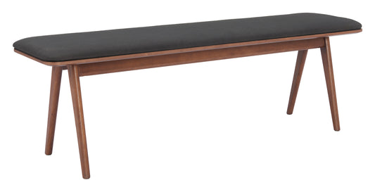 Kazwali Bench Black & Walnut - Disselt Designs