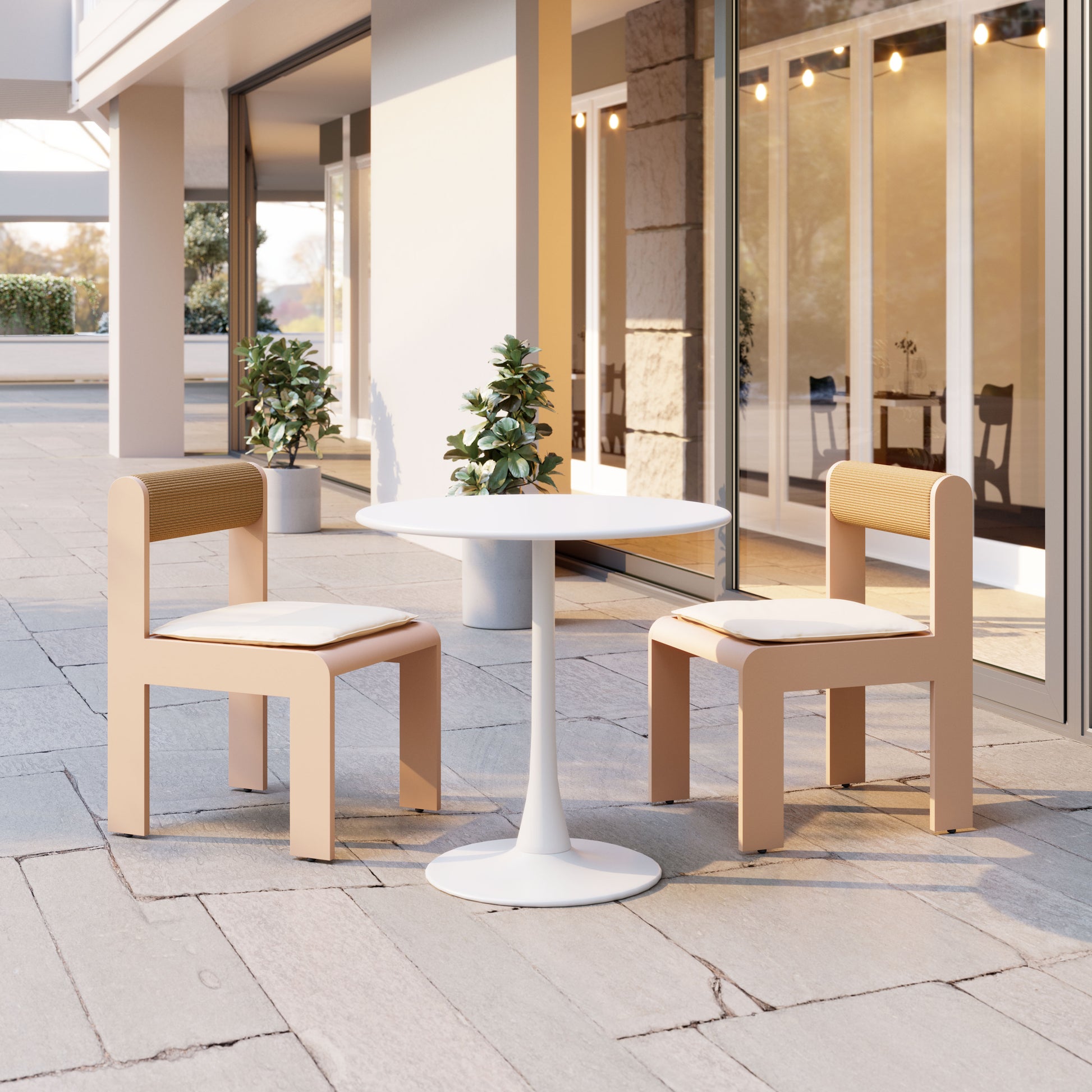 Island Dining Chair (Set of 2) White - Disselt Designs