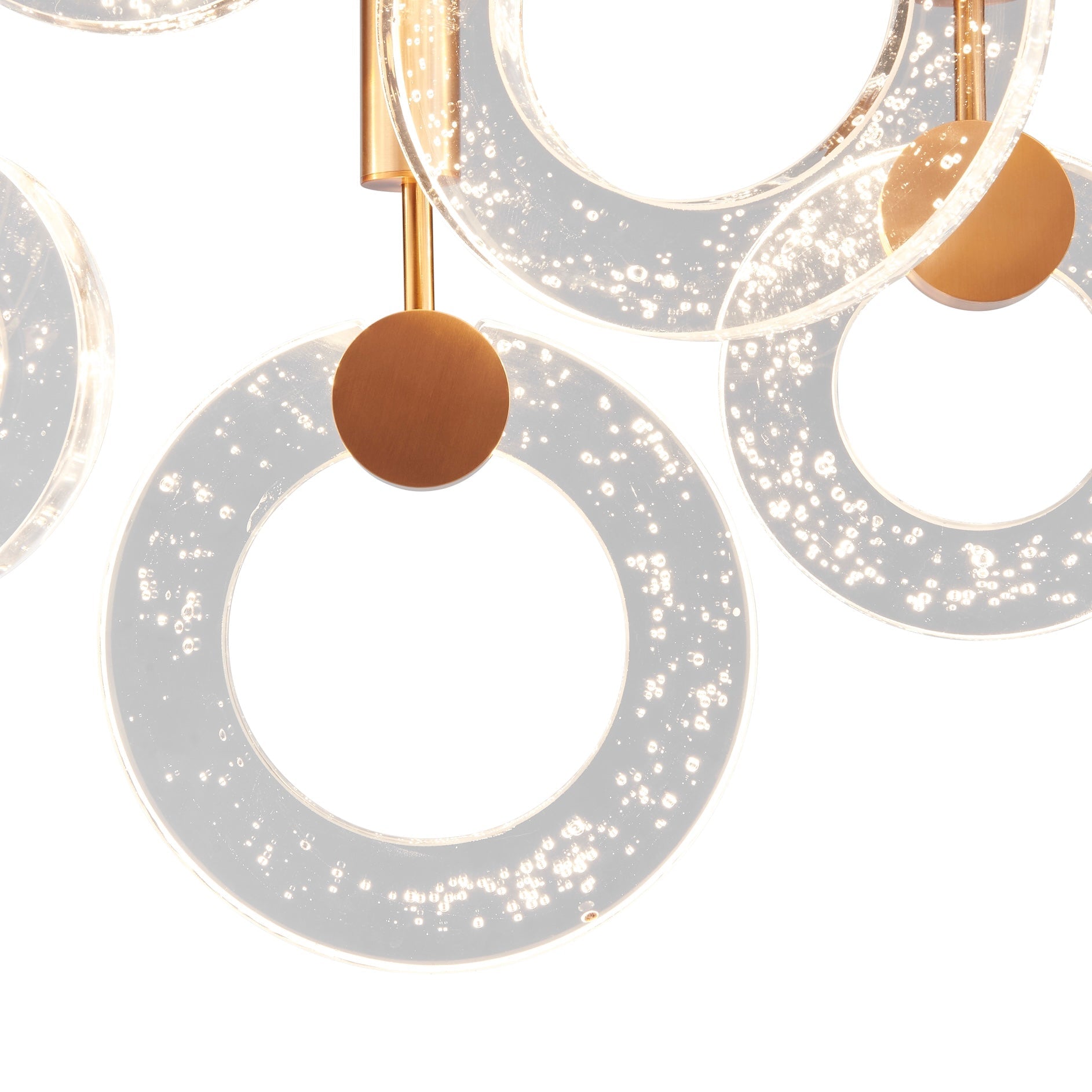 Glitter Rings 10 Heads Chandelier // Bronze - Disselt Designs