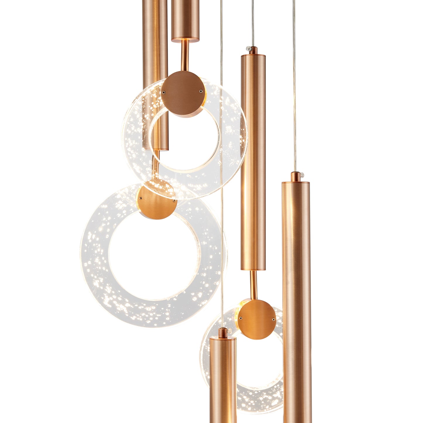 Glitter Rings Flush Chandelier // Bronze - Disselt Designs