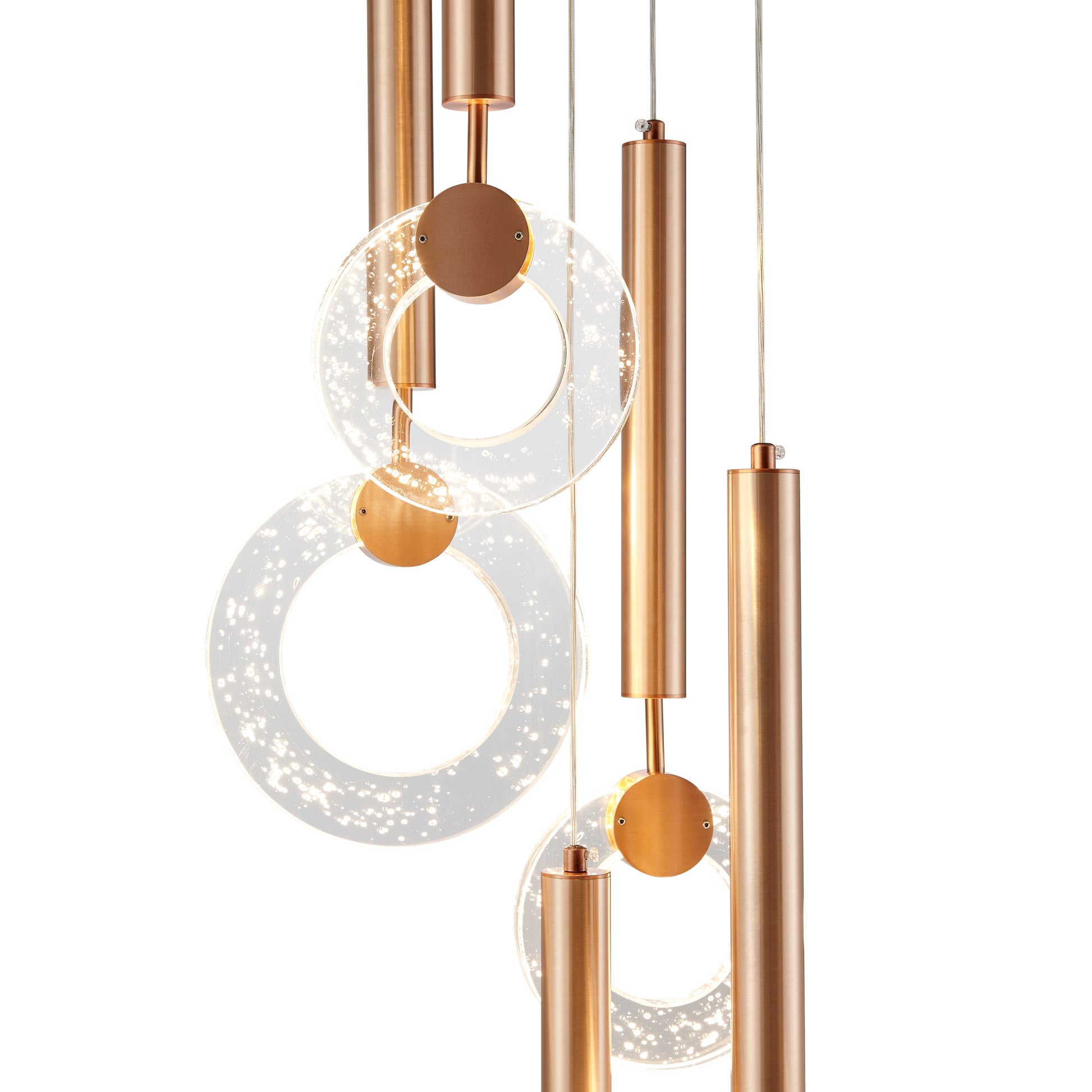 Glitter Rings Flush Chandelier // Bronze - Disselt Designs