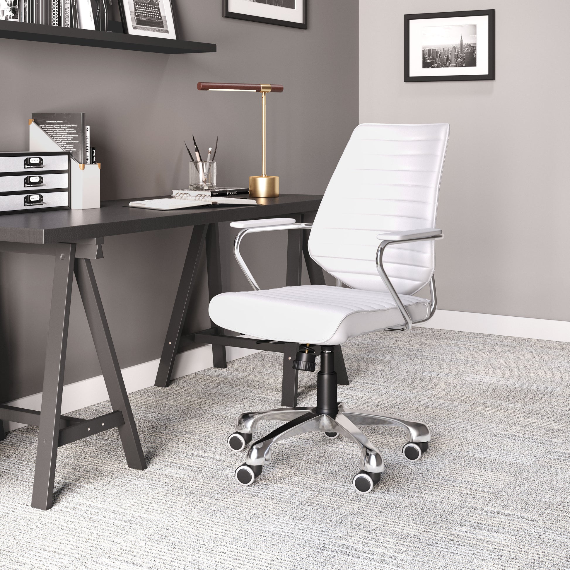 Enterprise Low Back Office Chair White - Disselt Designs