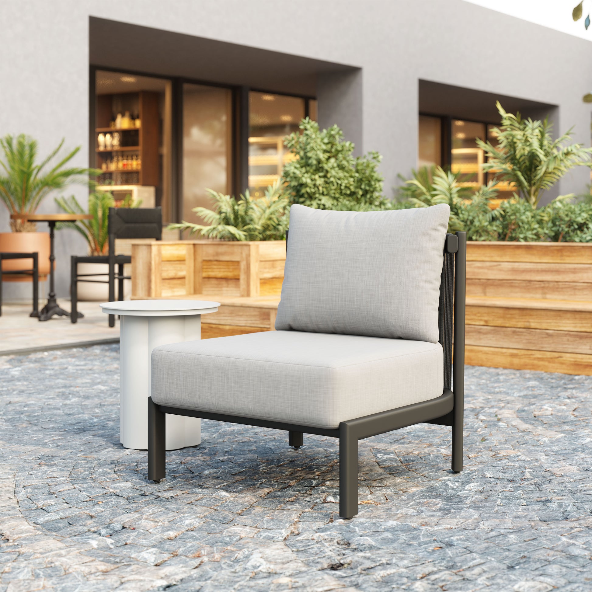 Horizon Accent Chair Gray - Disselt Designs