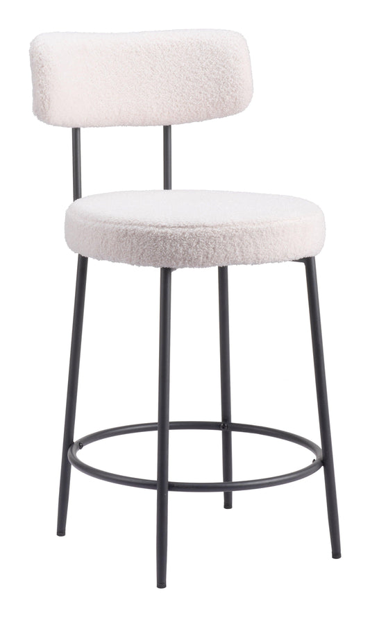 Blanca Counter Stool (Set of 2) Ivory - Disselt Designs