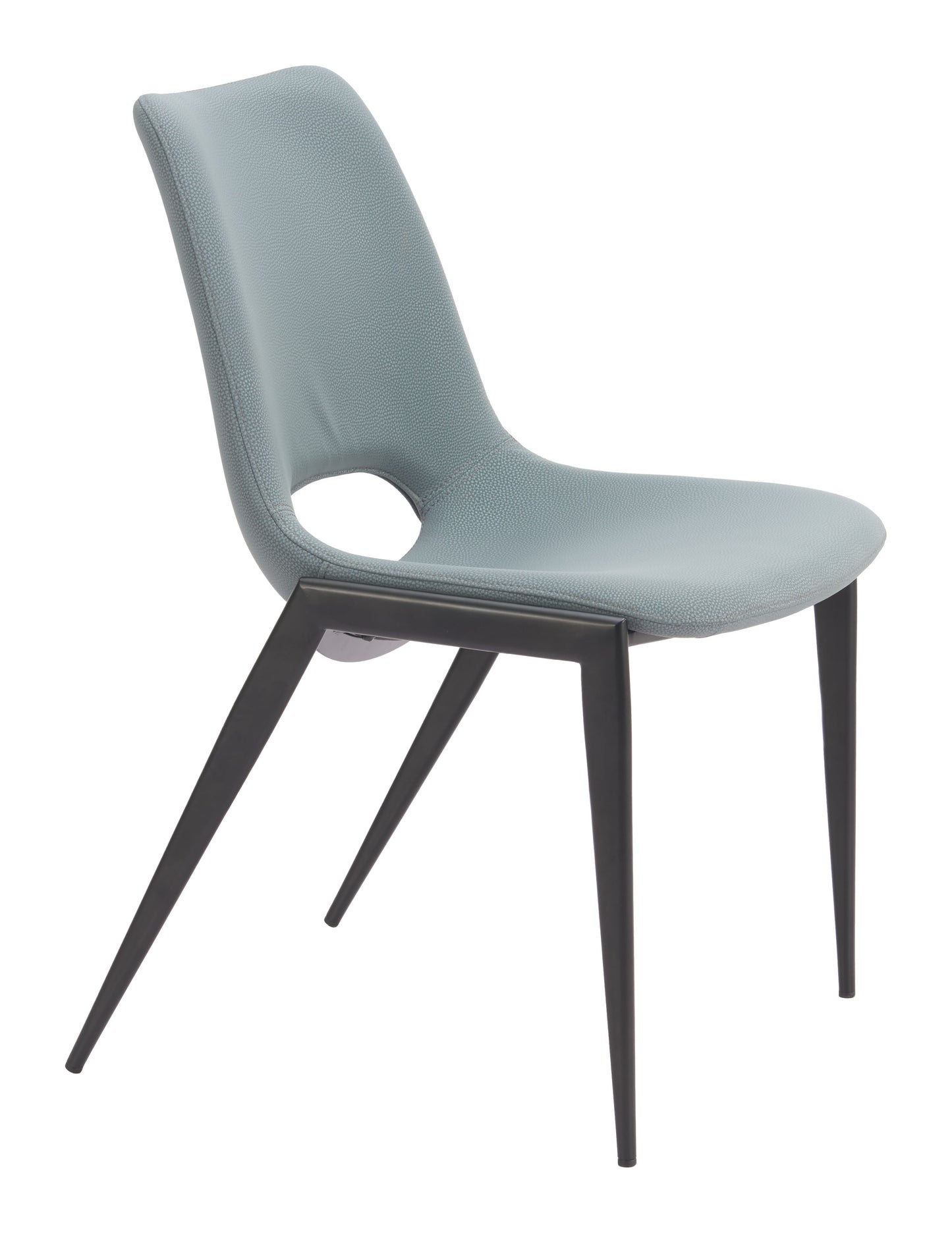 Desi Armless Dining Chair (Set of 2) Azure Gray - Disselt Designs