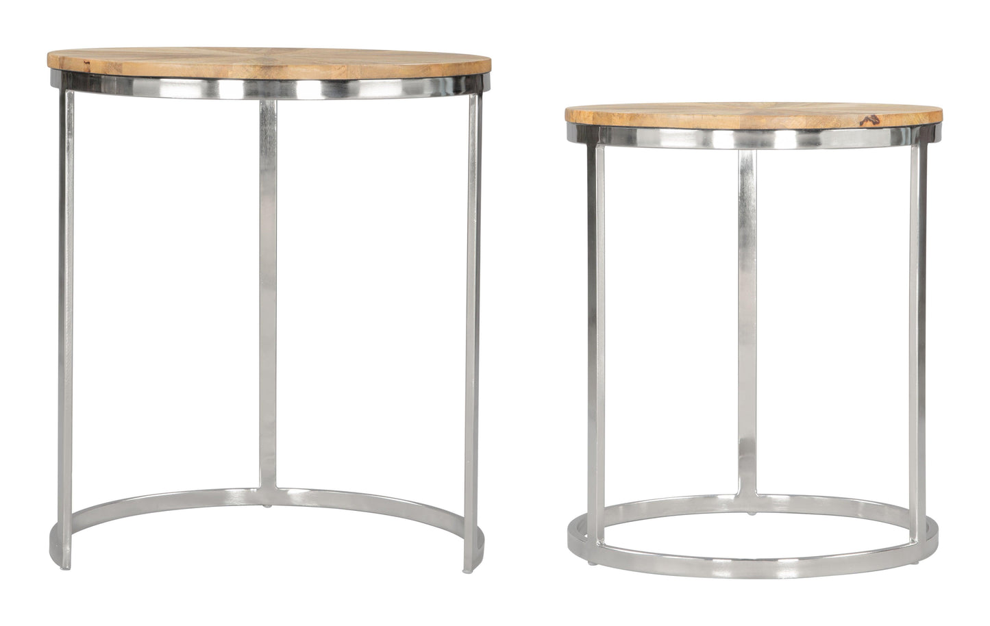 Bari Nesting Table Set (2-Piece) Natural - Disselt Designs