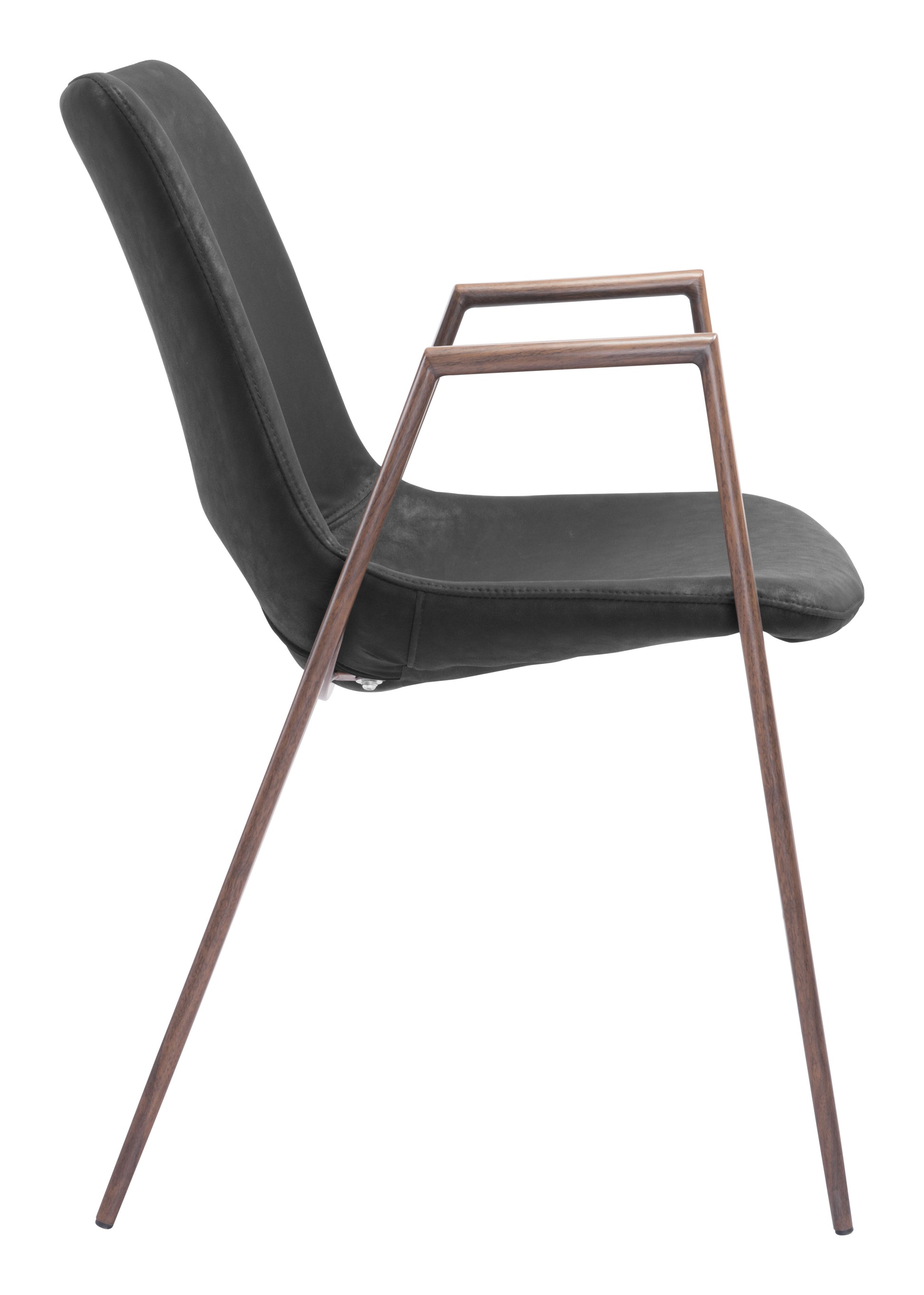 Desi Dining Chair (Set of 2) Black & Walnut - Disselt Designs