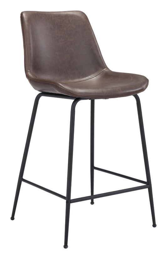 Byron Counter Stool Brown - Disselt Designs