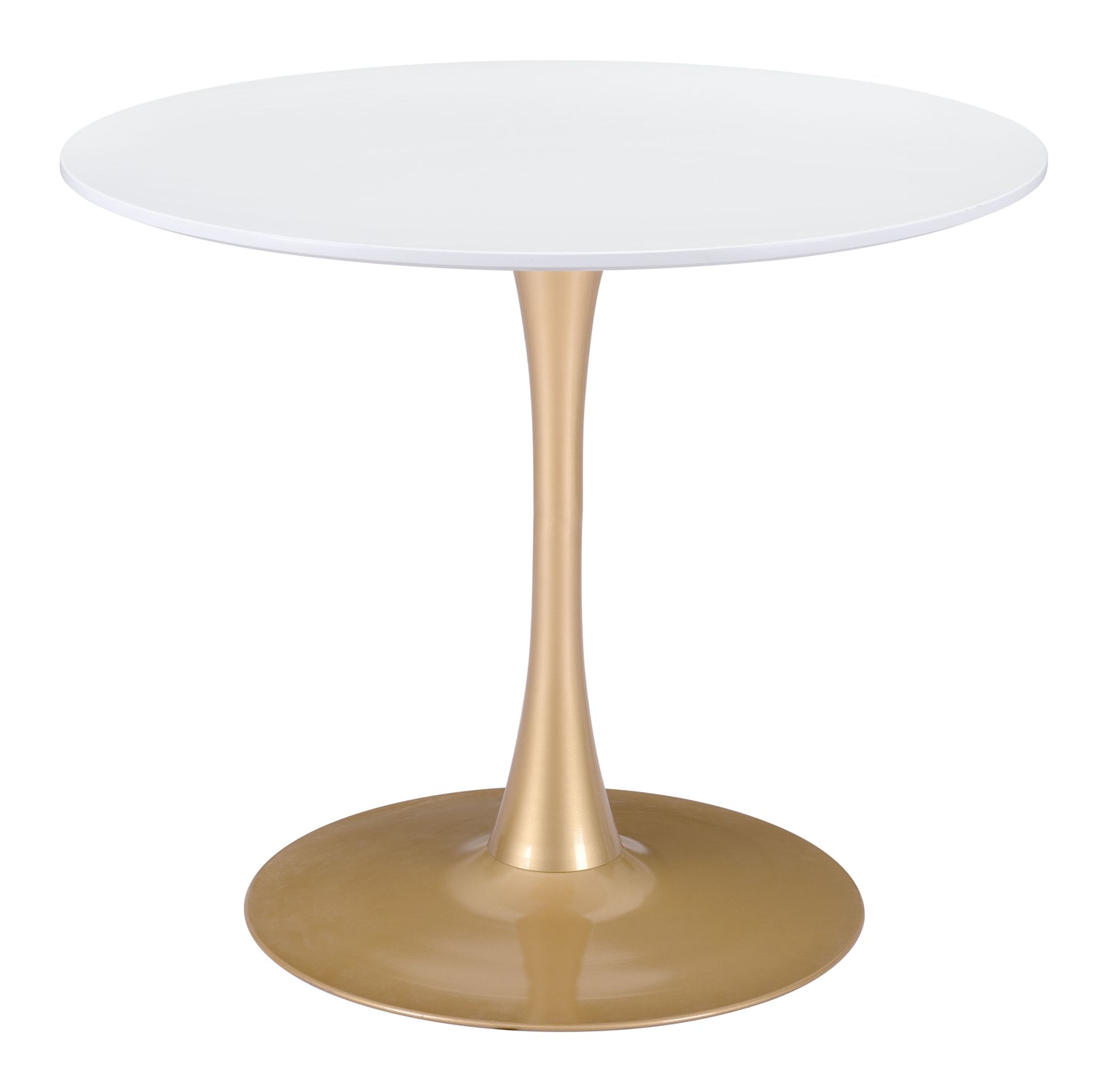 Opus Dining Table White & Gold - Disselt Designs