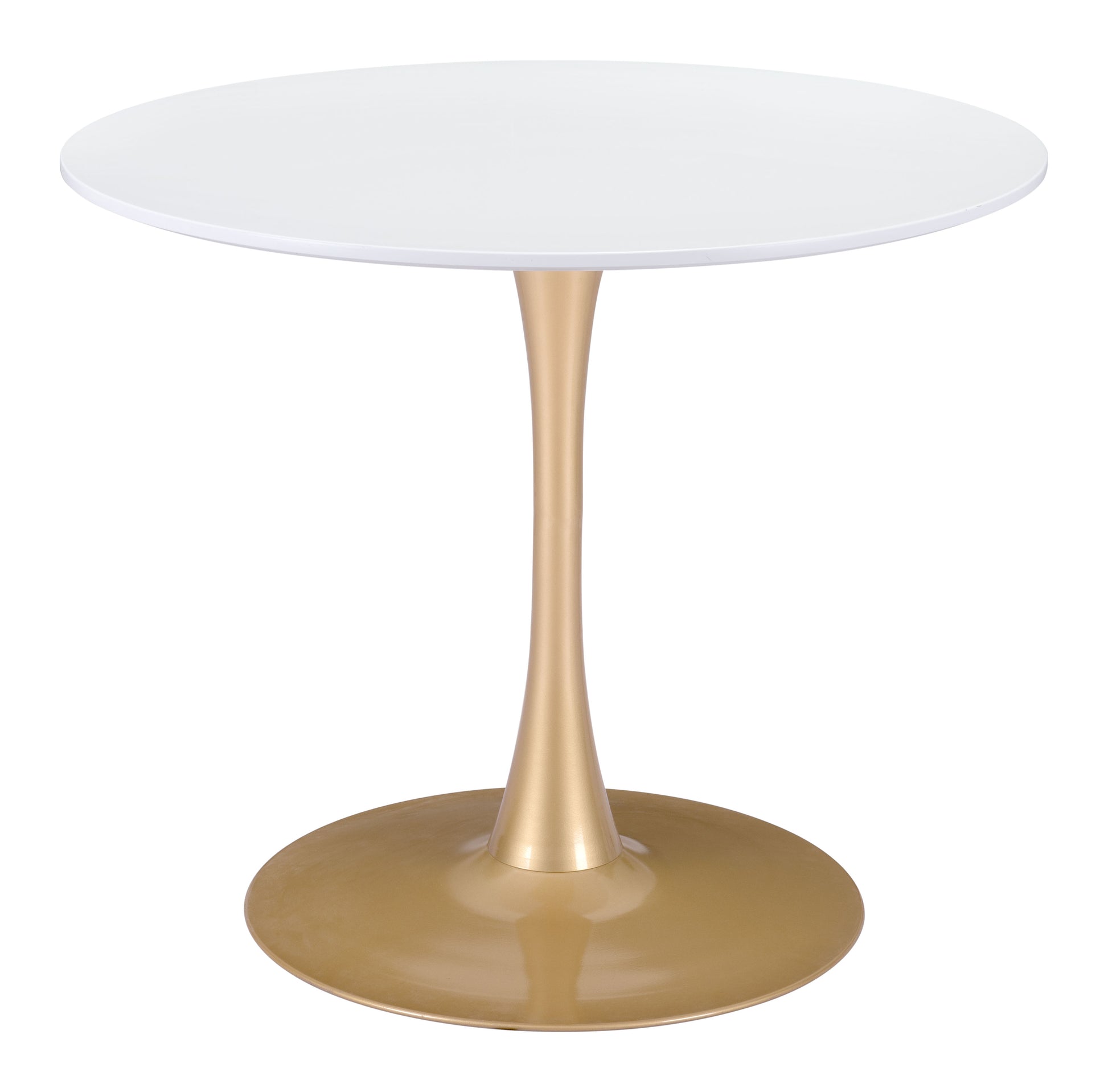 Opus Dining Table White & Gold - Disselt Designs